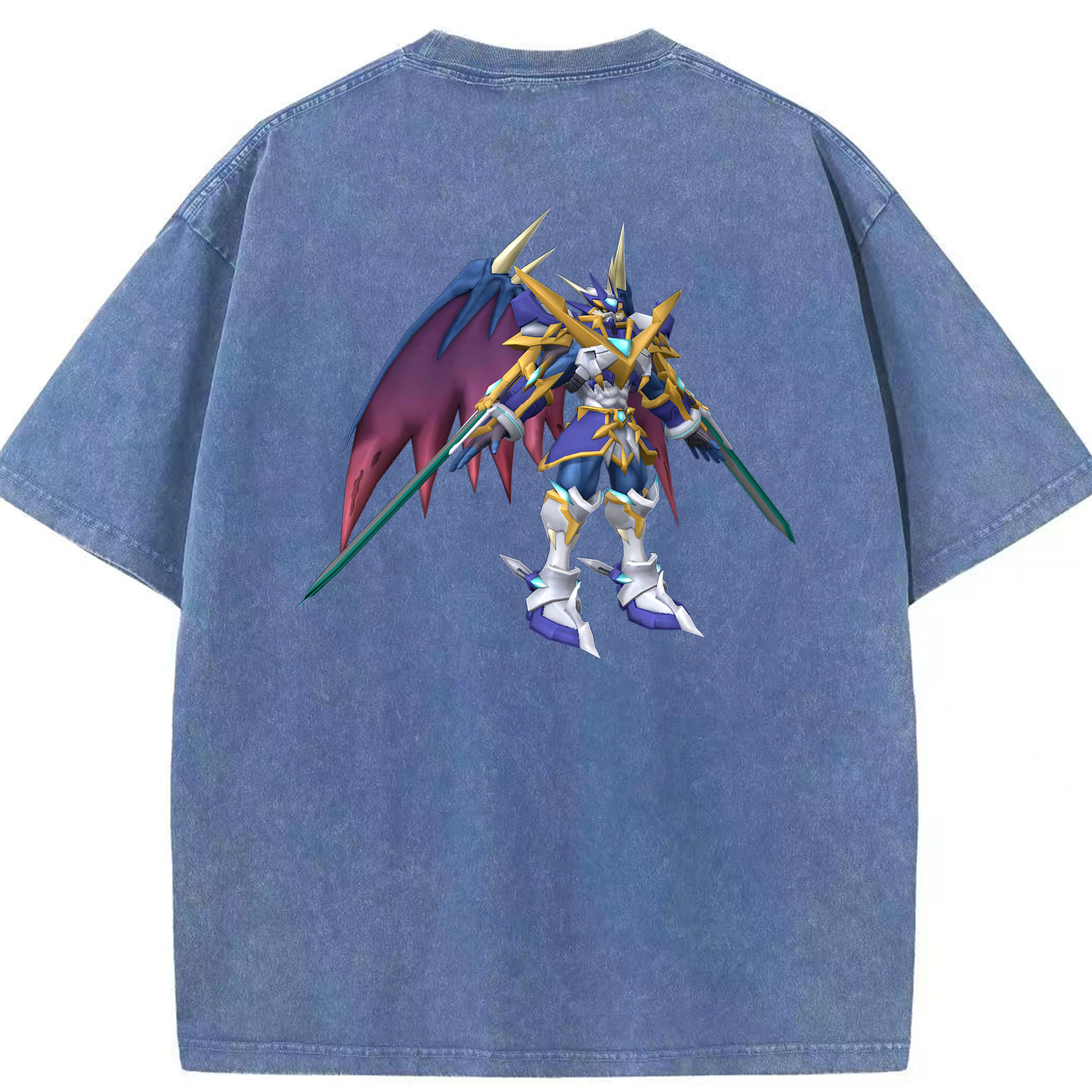 （画像用） Digimon デジタルモンスター/デジモン 綿100% ヴィンテージ風 半袖Tシャツ（背面プリント）