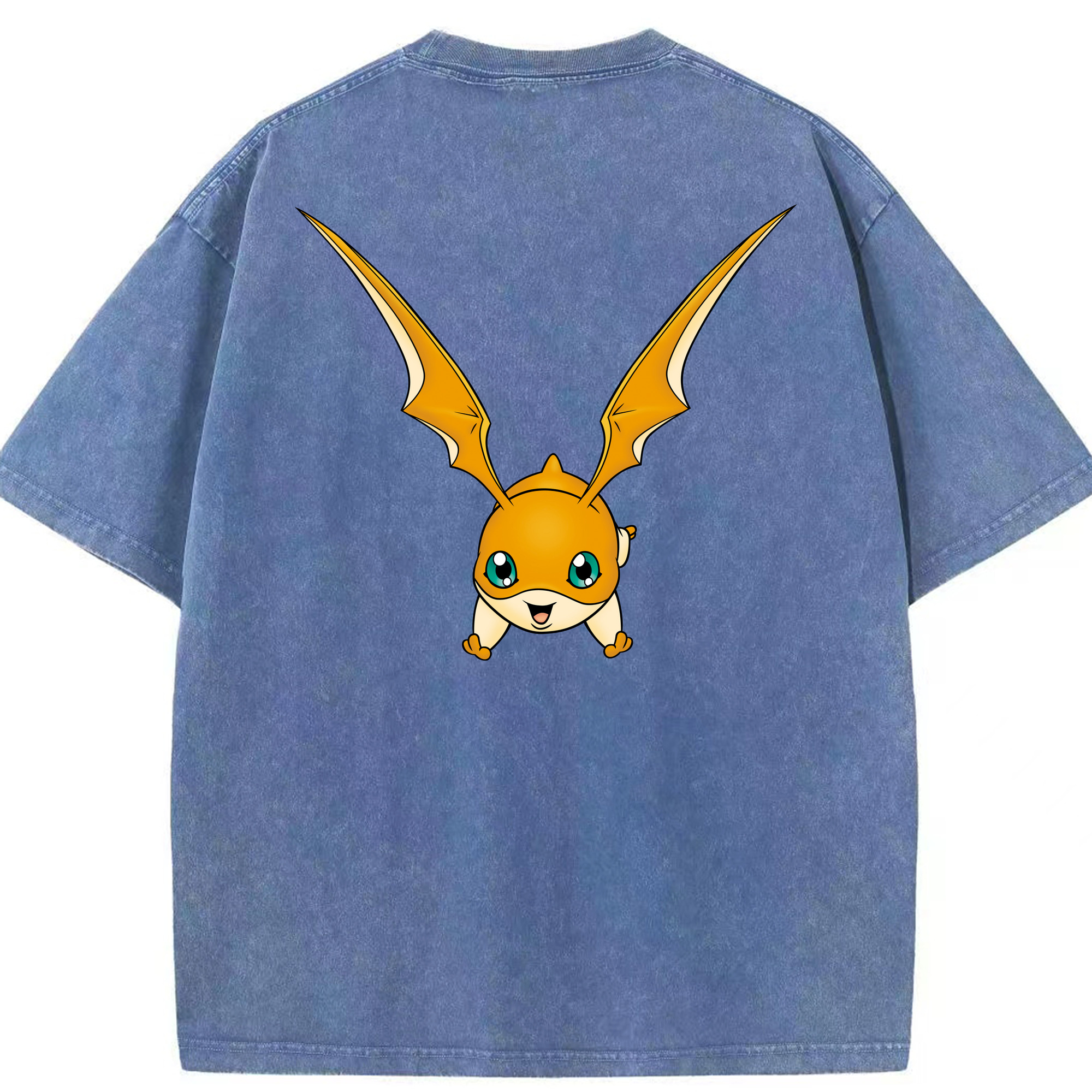 （画像用） Digimon デジタルモンスター/デジモン 綿100% ヴィンテージ風 半袖Tシャツ（背面プリント）