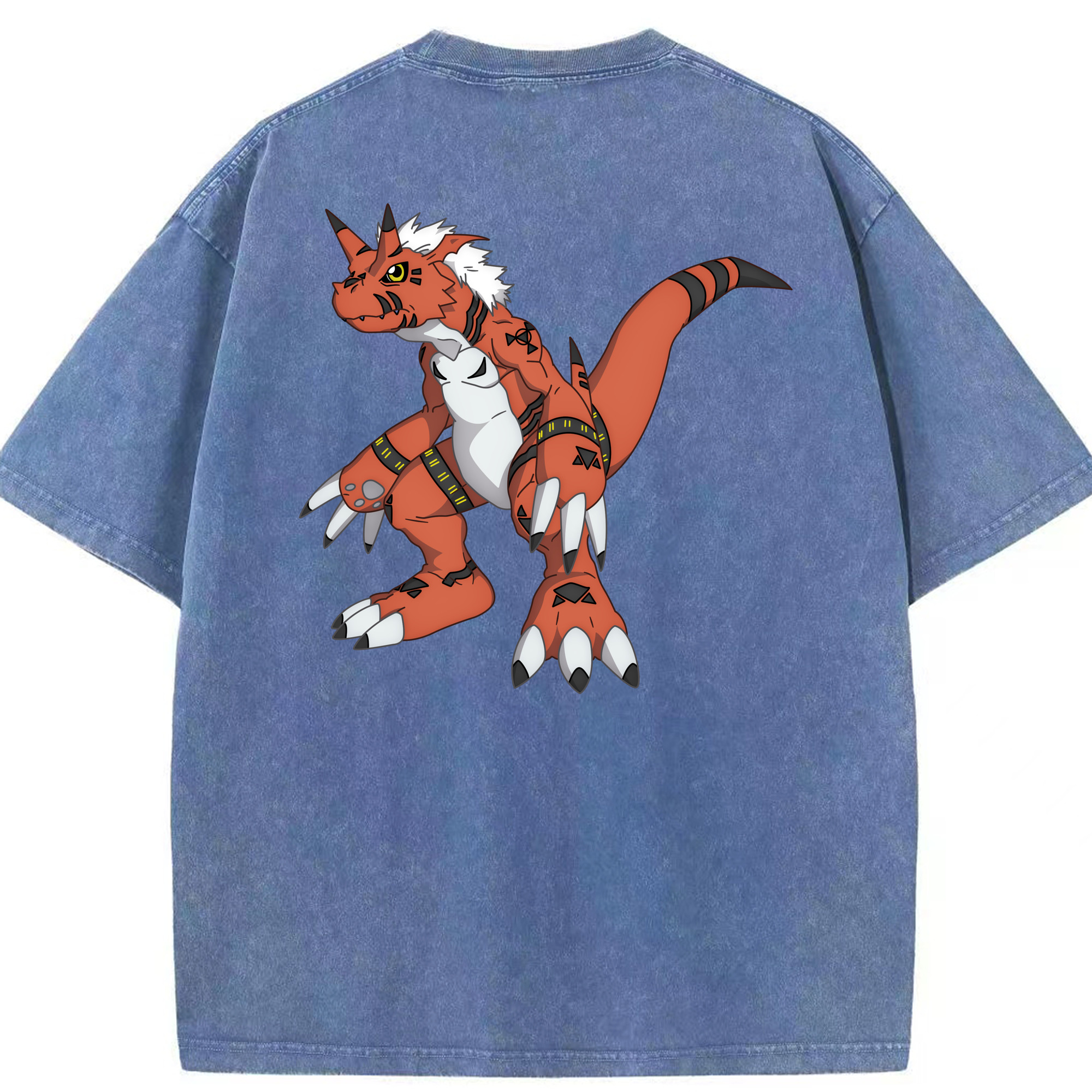 （画像用） Digimon デジタルモンスター/デジモン 綿100% ヴィンテージ風 半袖Tシャツ（背面プリント）