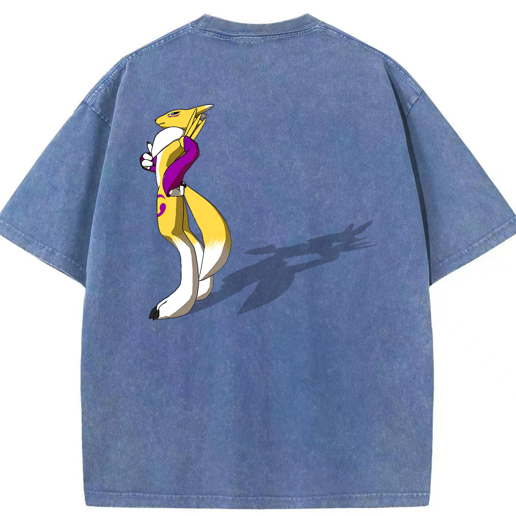 （画像用） Digimon デジタルモンスター/デジモン 綿100% ヴィンテージ風 半袖Tシャツ（背面プリント）