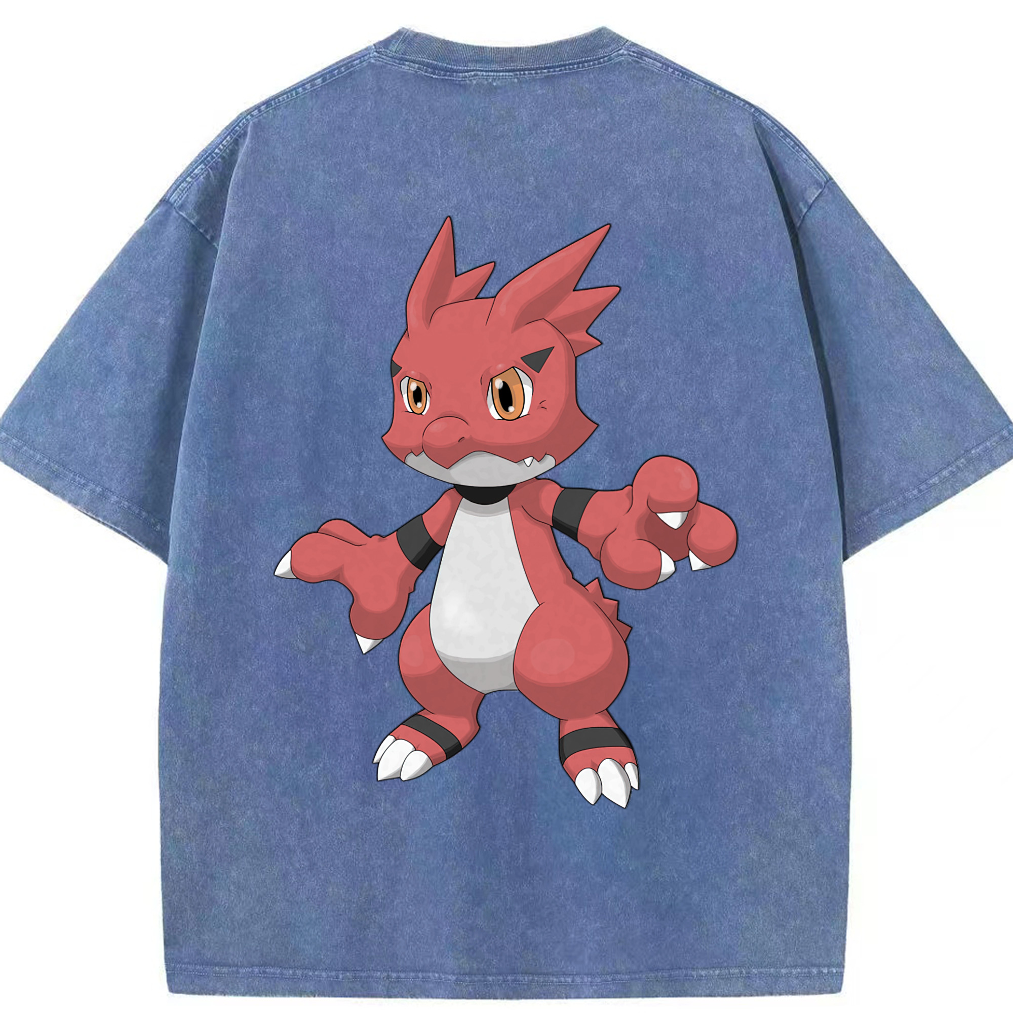 （画像用） Digimon デジタルモンスター/デジモン 綿100% ヴィンテージ風 半袖Tシャツ（背面プリント）