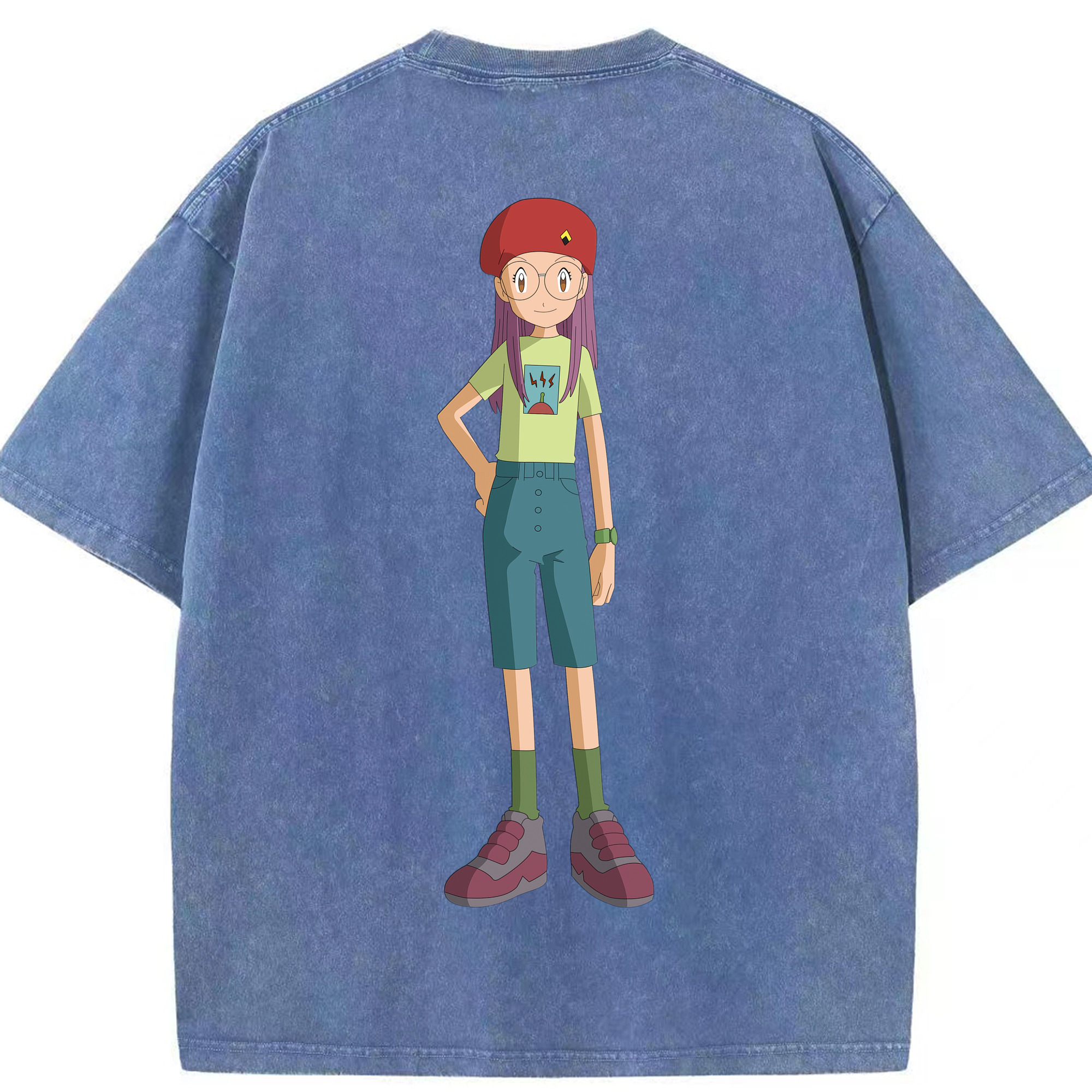 （画像用） Digimon デジタルモンスター/デジモン 綿100% ヴィンテージ風 半袖Tシャツ（背面プリント）