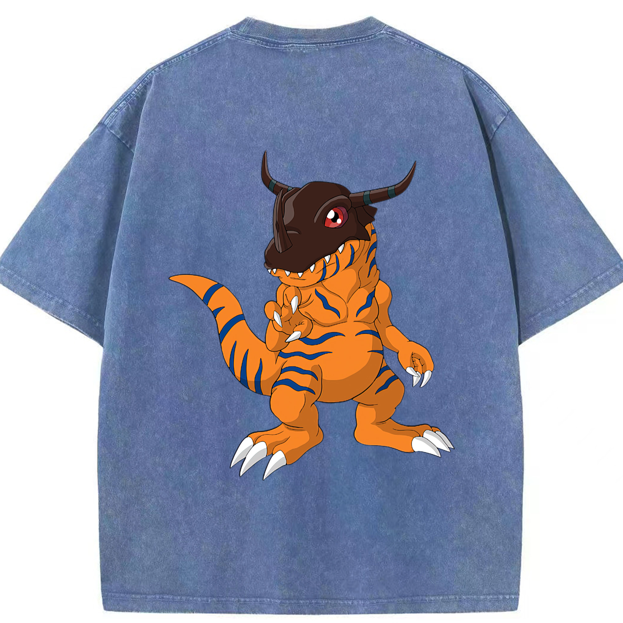 （画像用） Digimon デジタルモンスター/デジモン 綿100% ヴィンテージ風 半袖Tシャツ（背面プリント）
