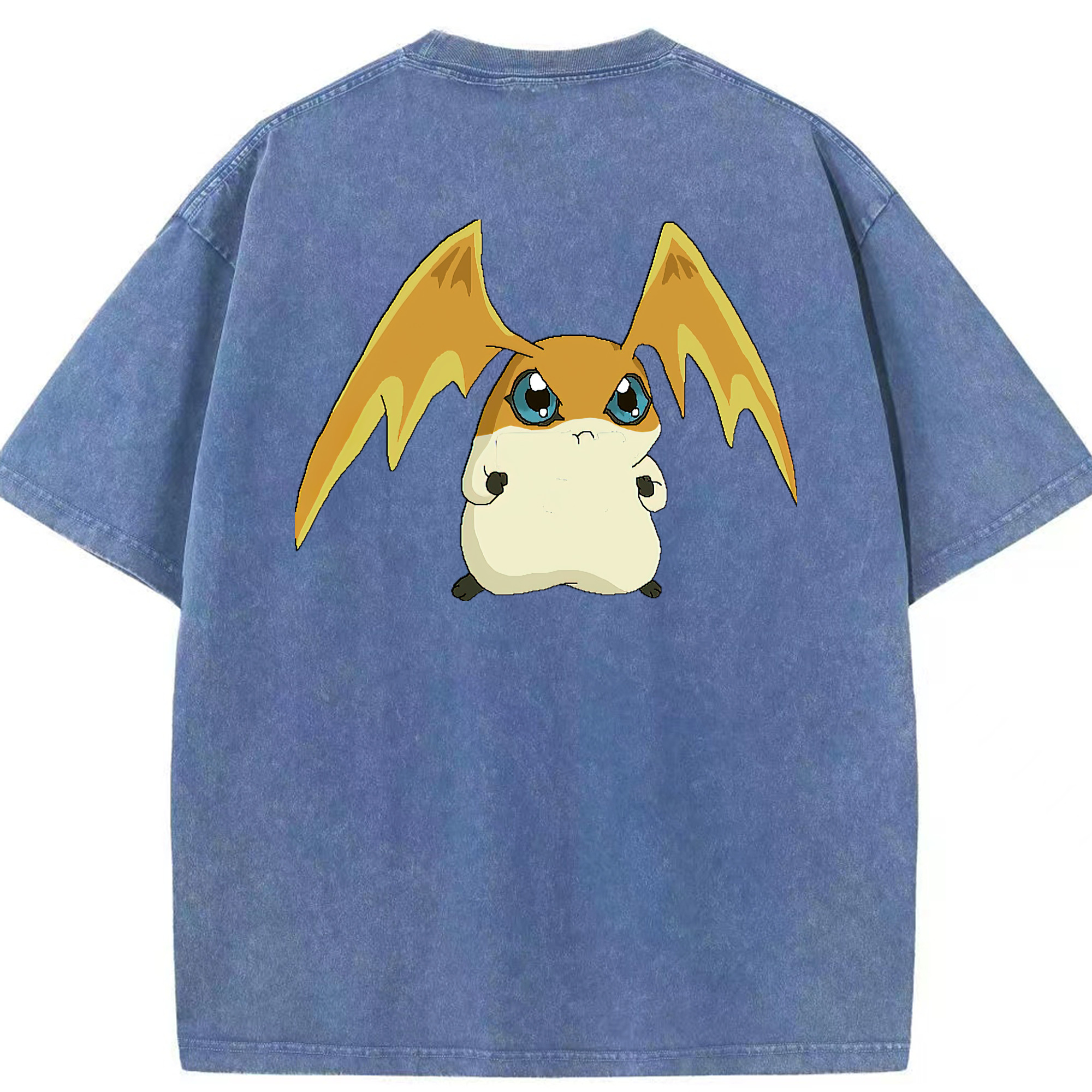 （画像用） Digimon デジタルモンスター/デジモン 綿100% ヴィンテージ風 半袖Tシャツ（背面プリント）