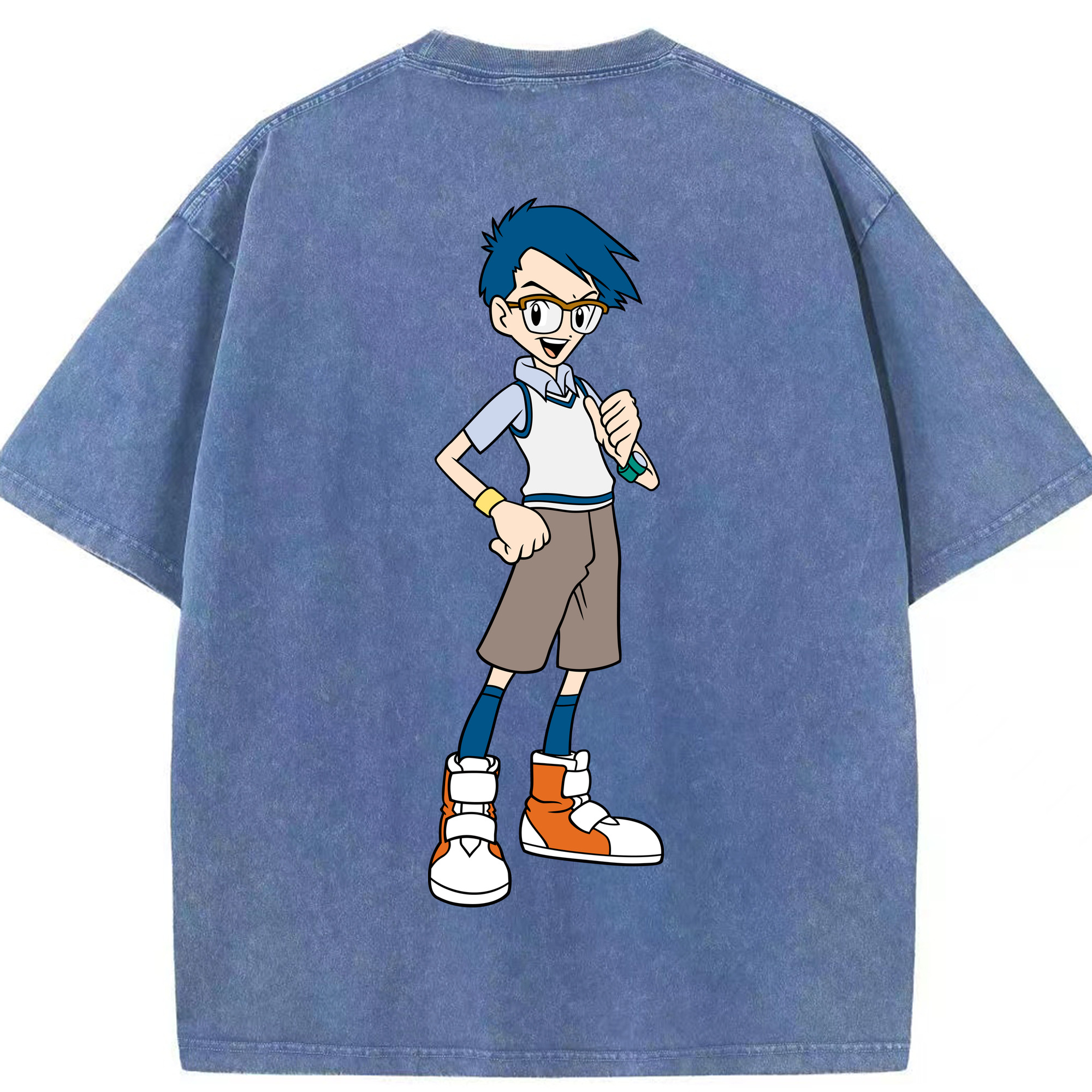 （画像用） Digimon デジタルモンスター/デジモン 綿100% ヴィンテージ風 半袖Tシャツ（背面プリント）