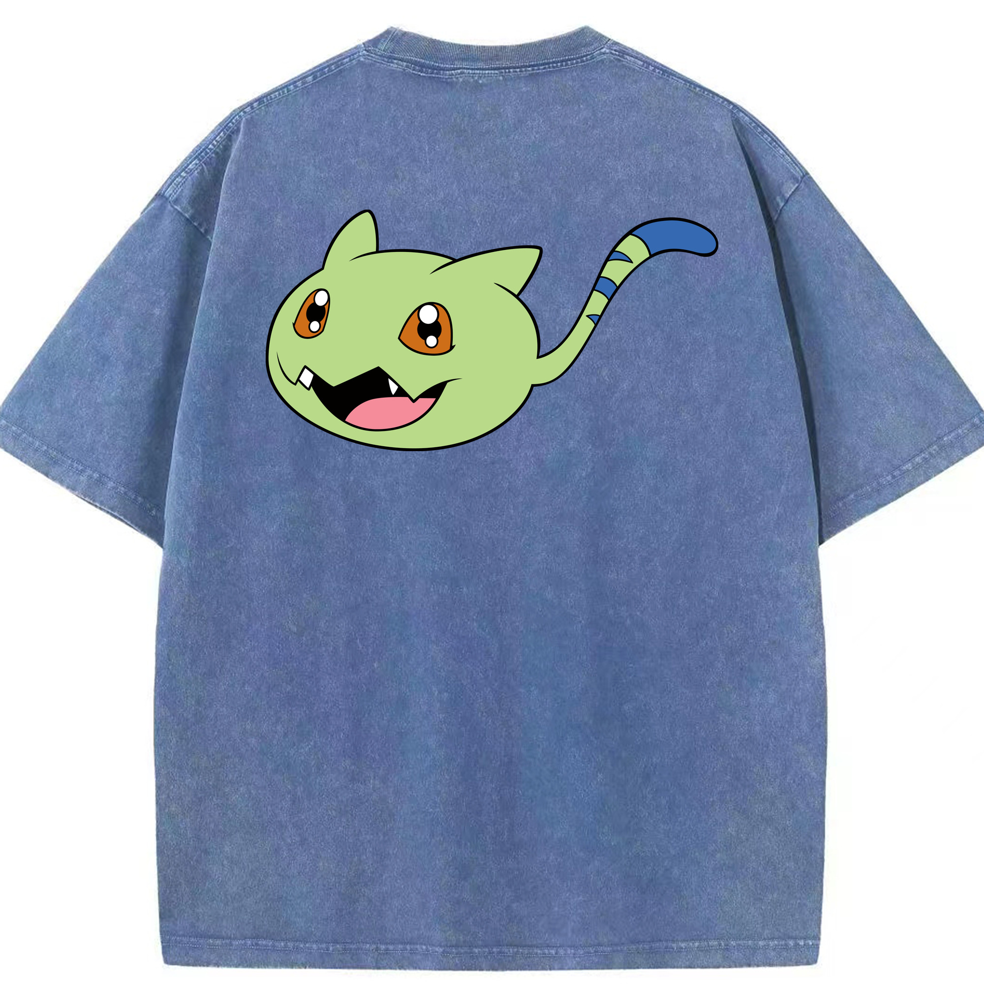 （画像用） Digimon デジタルモンスター/デジモン 綿100% ヴィンテージ風 半袖Tシャツ（背面プリント）
