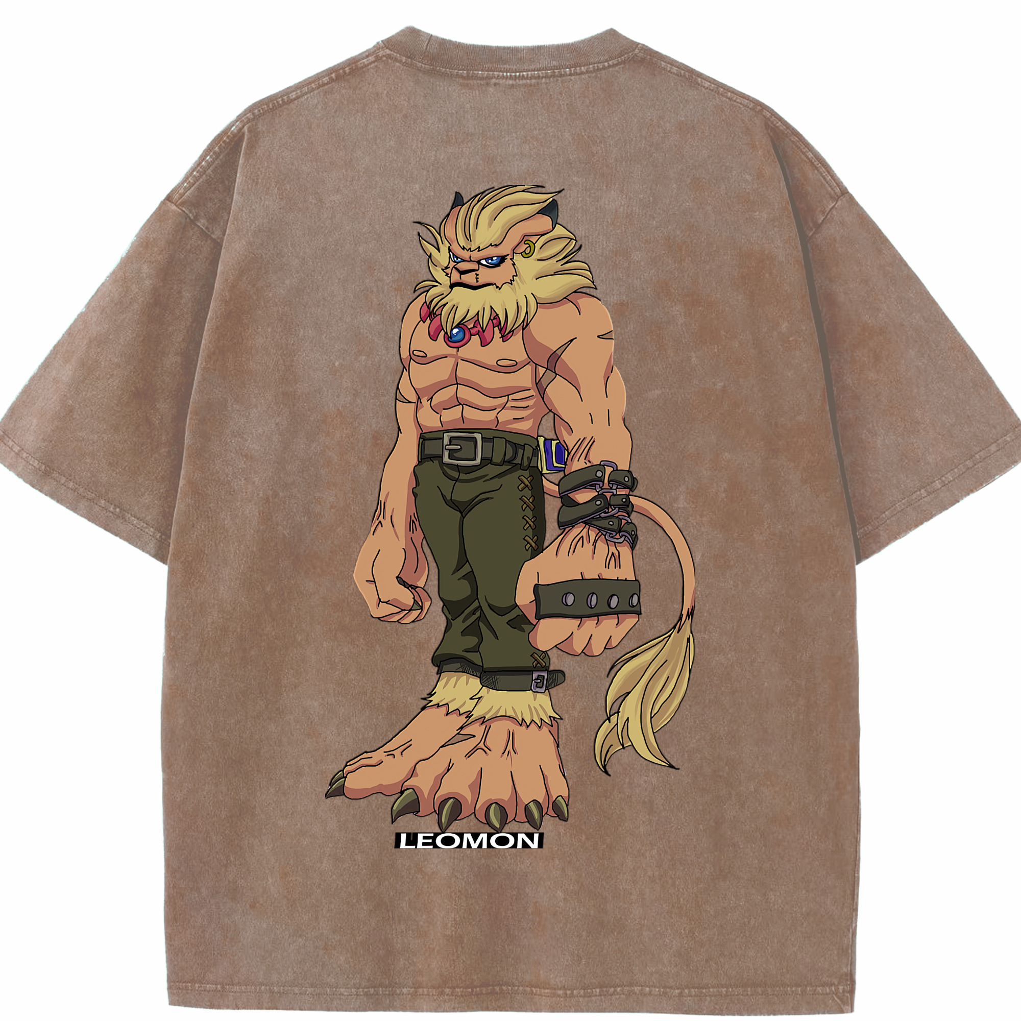 （画像用） Digimon デジタルモンスター/デジモン 綿100% ヴィンテージ風 半袖Tシャツ（背面プリント）