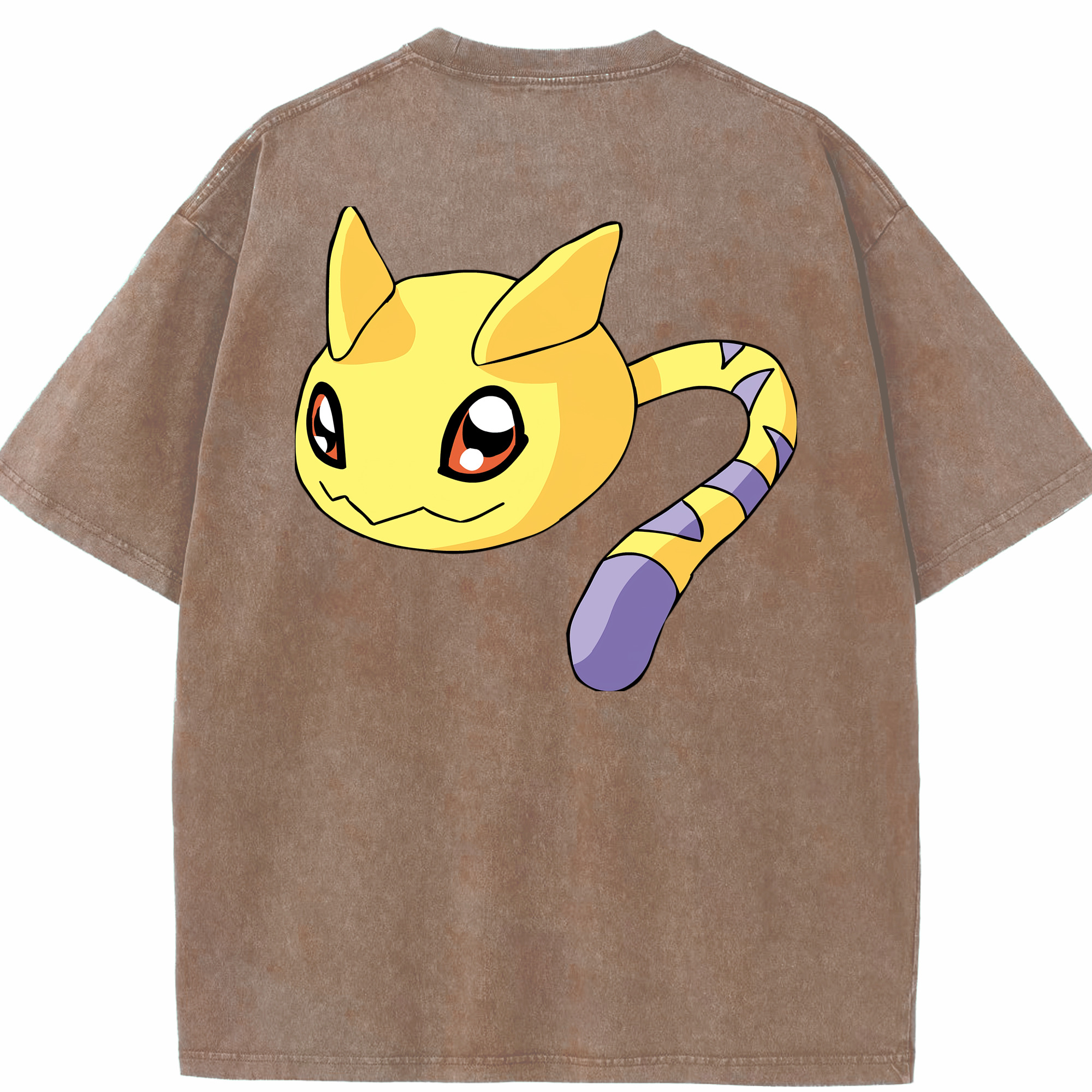 （画像用） Digimon デジタルモンスター/デジモン 綿100% ヴィンテージ風 半袖Tシャツ（背面プリント）