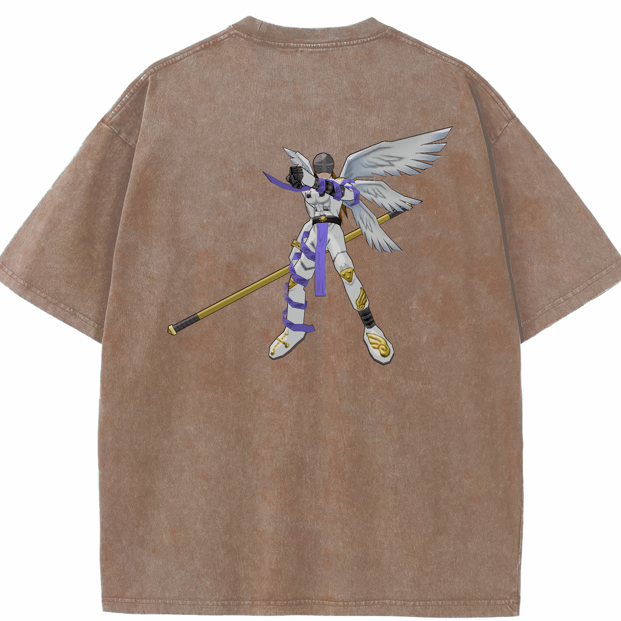 （画像用） Digimon デジタルモンスター/デジモン 綿100% ヴィンテージ風 半袖Tシャツ（背面プリント）