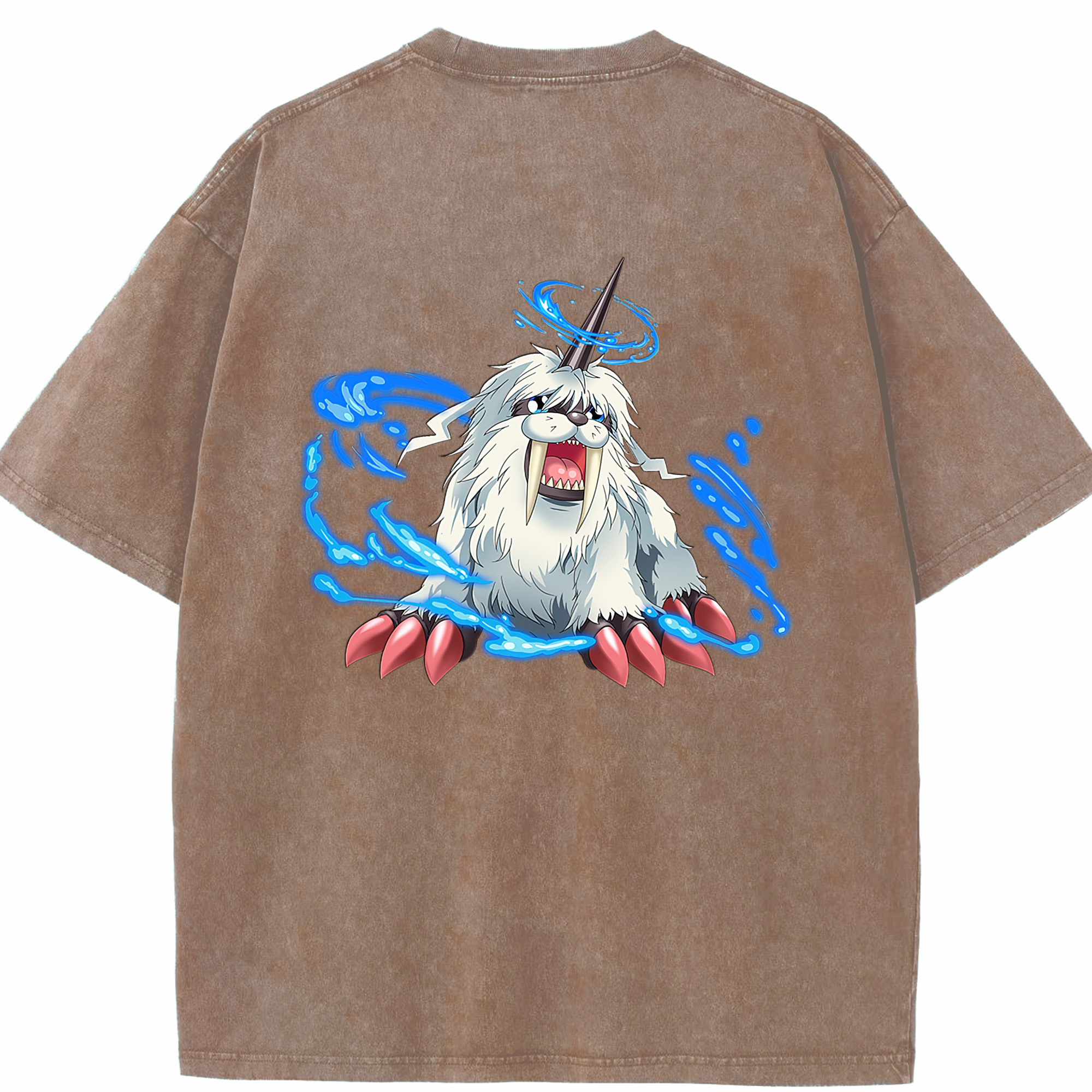 （画像用） Digimon デジタルモンスター/デジモン 綿100% ヴィンテージ風 半袖Tシャツ（背面プリント）