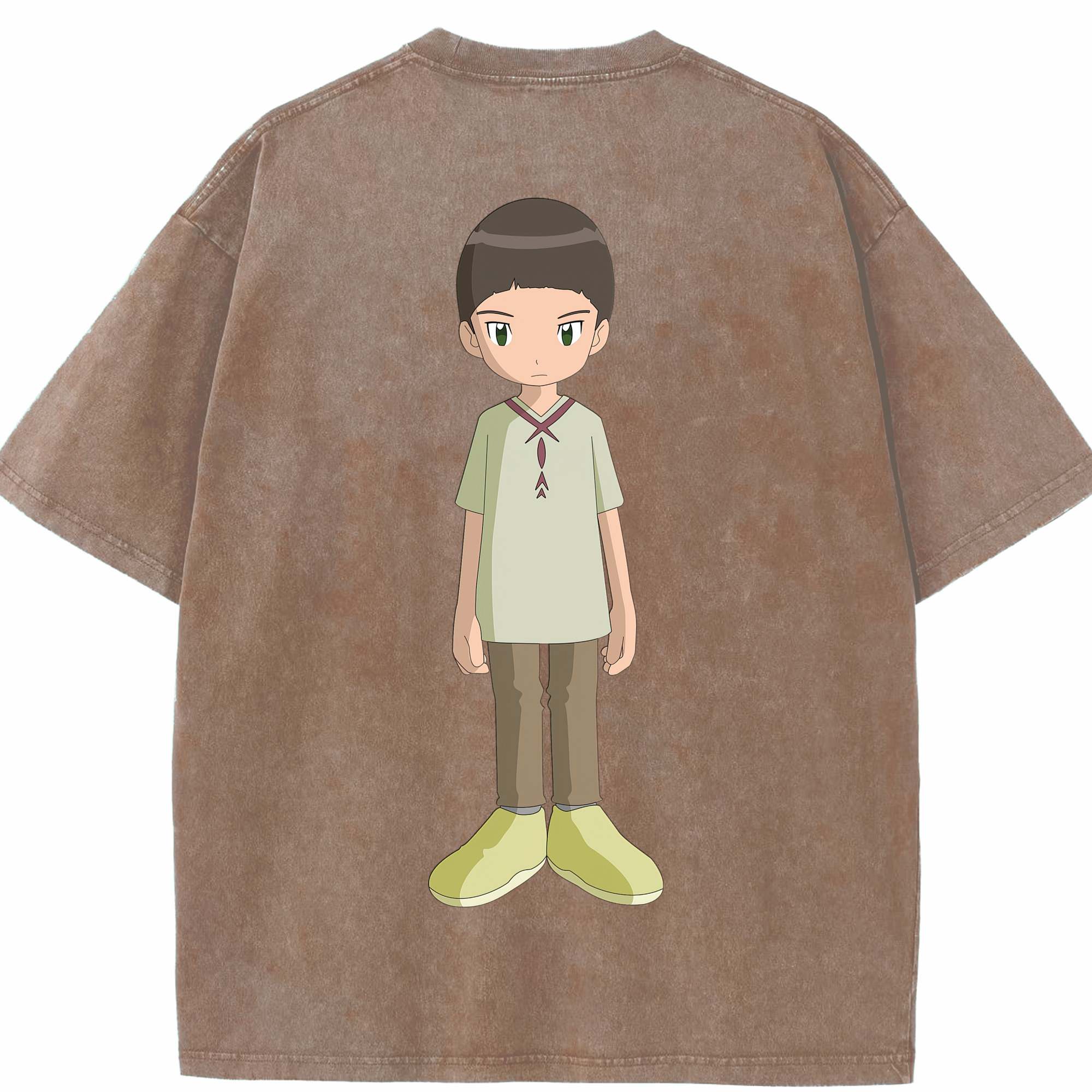 （画像用） Digimon デジタルモンスター/デジモン 綿100% ヴィンテージ風 半袖Tシャツ（背面プリント）