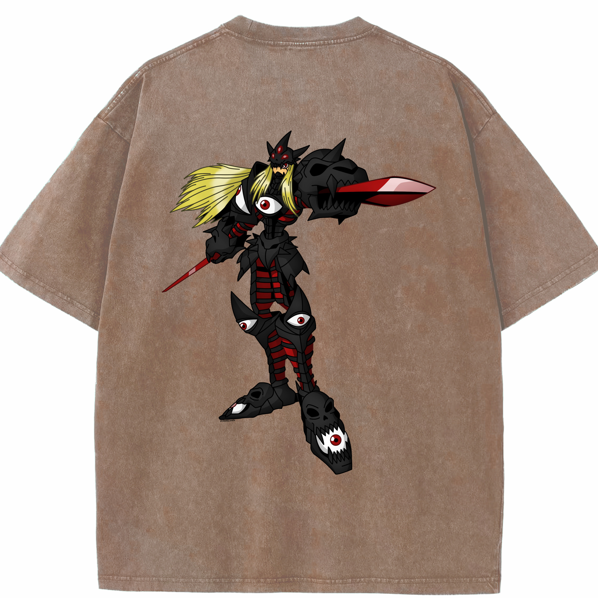 （画像用） Digimon デジタルモンスター/デジモン 綿100% ヴィンテージ風 半袖Tシャツ（背面プリント）