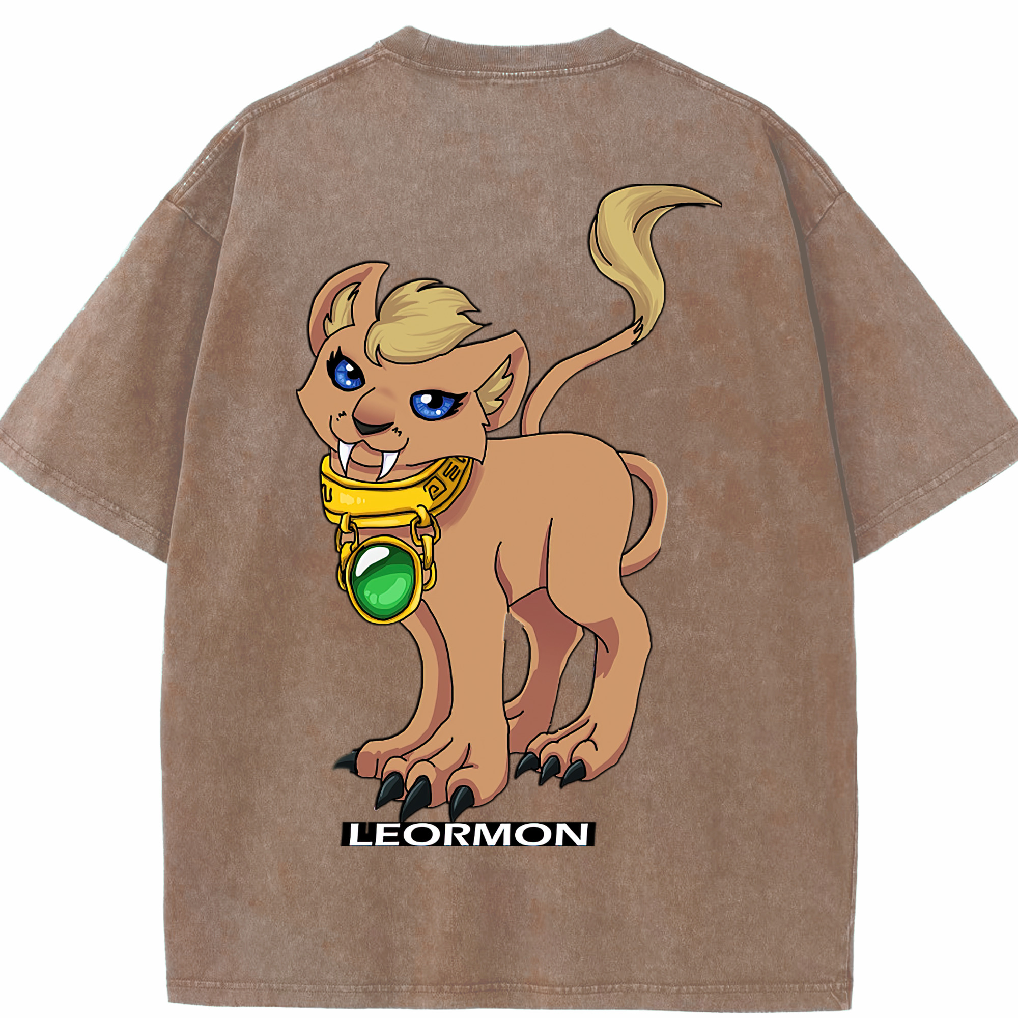 （画像用） Digimon デジタルモンスター/デジモン 綿100% ヴィンテージ風 半袖Tシャツ（背面プリント）