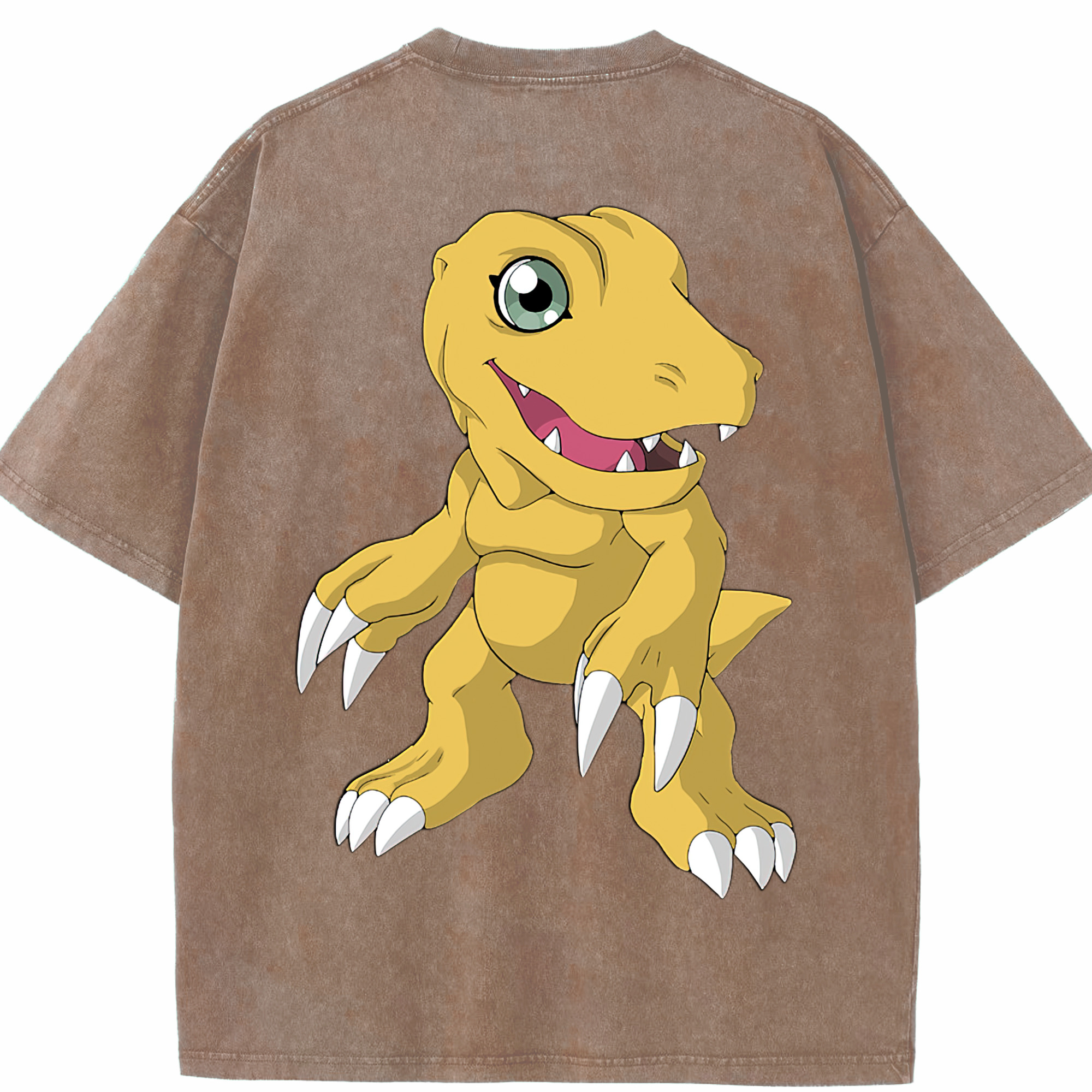 （画像用） Digimon デジタルモンスター/デジモン 綿100% ヴィンテージ風 半袖Tシャツ（背面プリント）