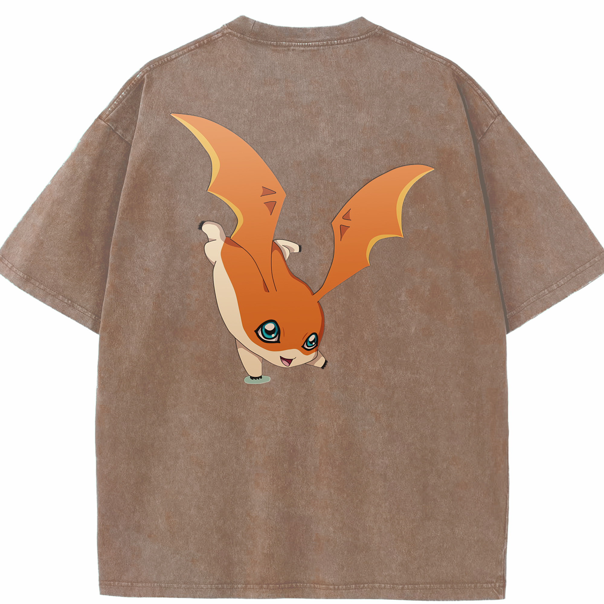 （画像用） Digimon デジタルモンスター/デジモン 綿100% ヴィンテージ風 半袖Tシャツ（背面プリント）