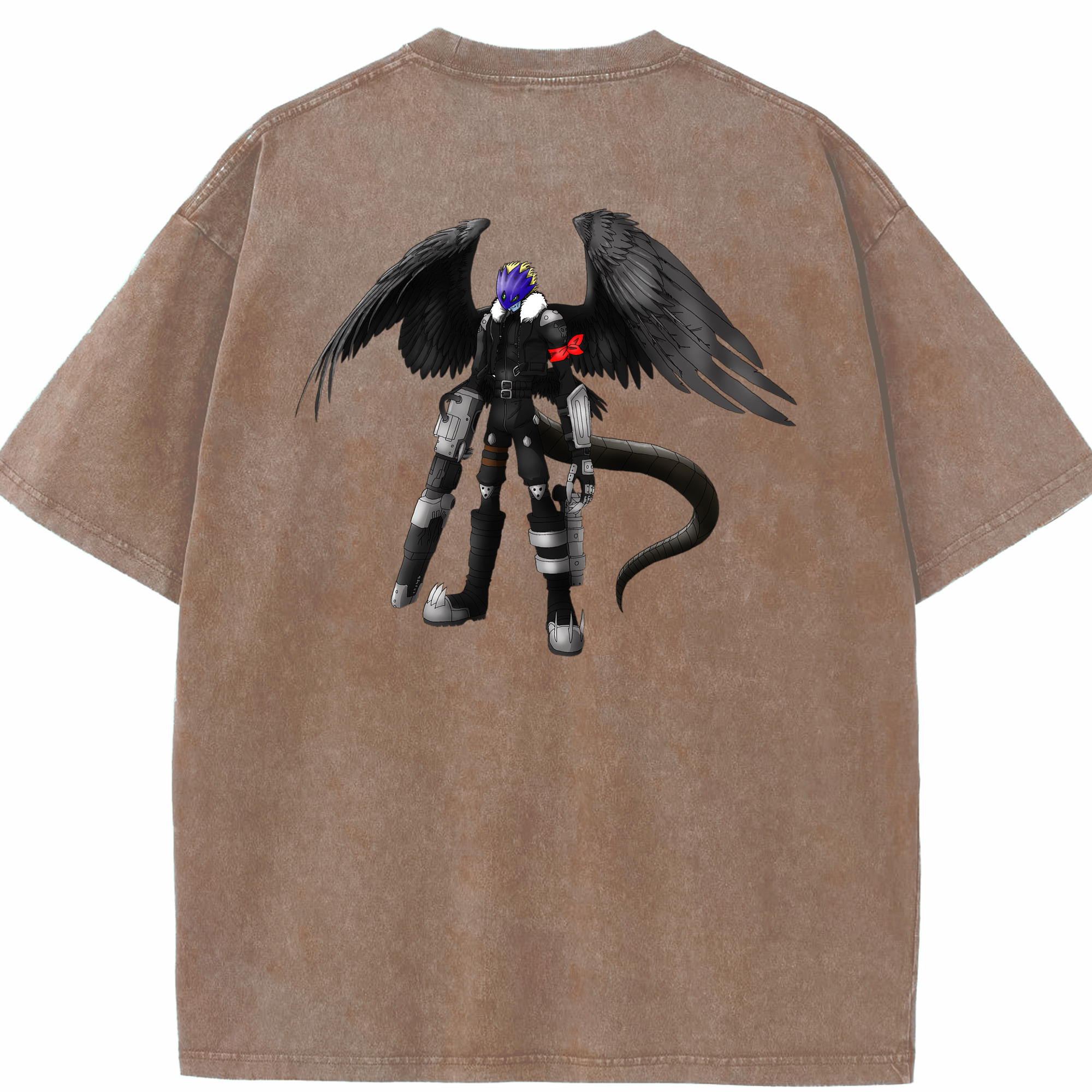 （画像用） Digimon デジタルモンスター/デジモン 綿100% ヴィンテージ風 半袖Tシャツ（背面プリント）