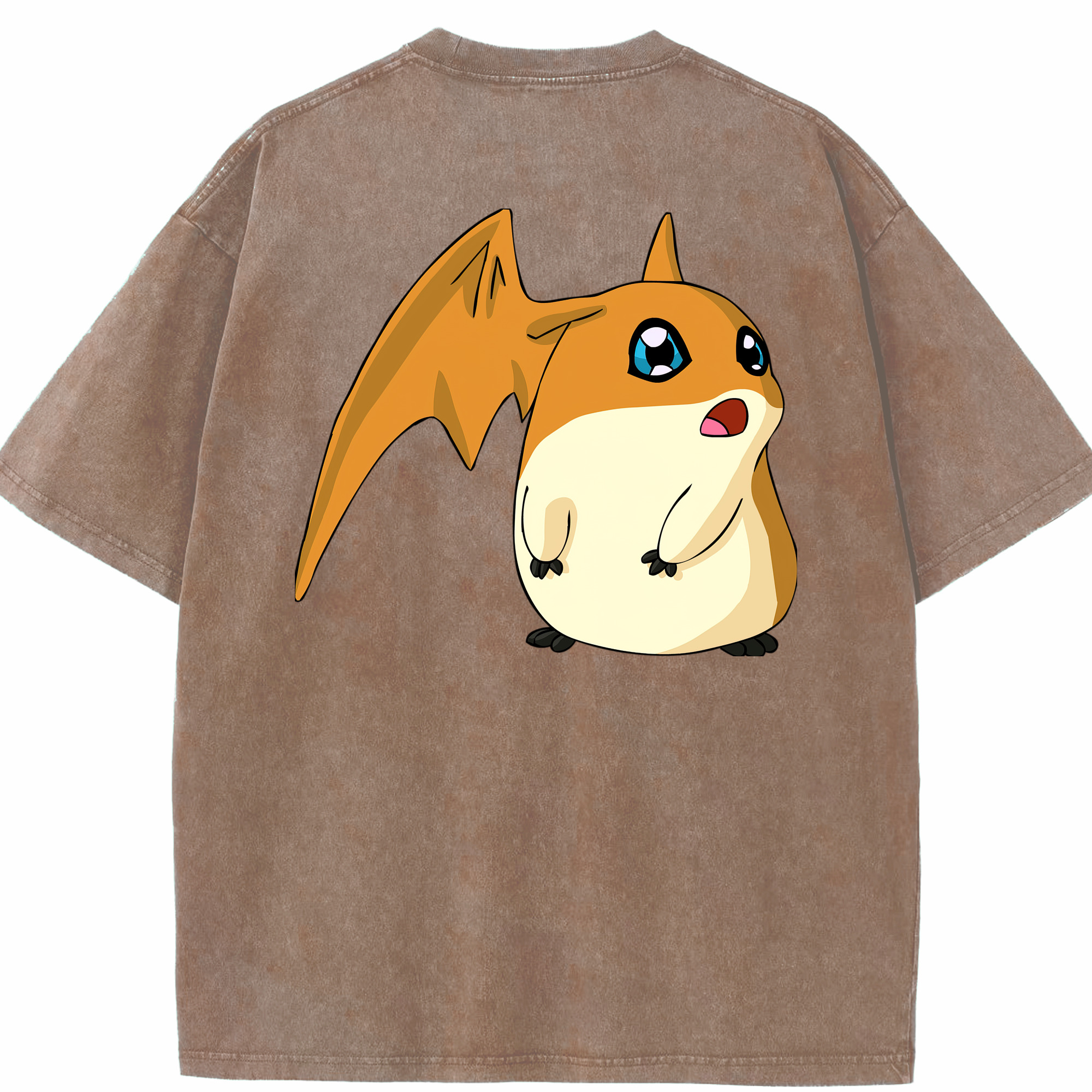 （画像用） Digimon デジタルモンスター/デジモン 綿100% ヴィンテージ風 半袖Tシャツ（背面プリント）