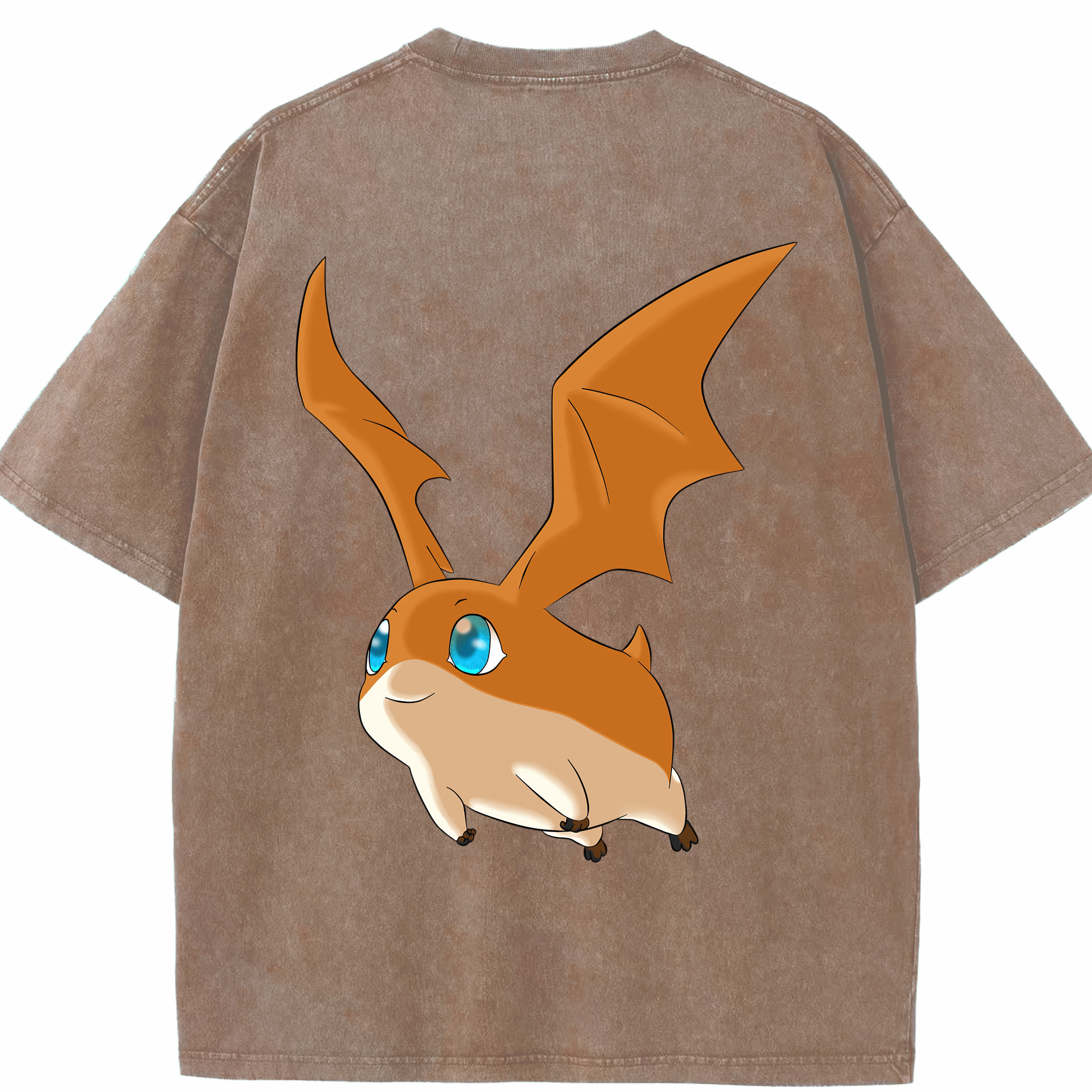 （画像用） Digimon デジタルモンスター/デジモン 綿100% ヴィンテージ風 半袖Tシャツ（背面プリント）