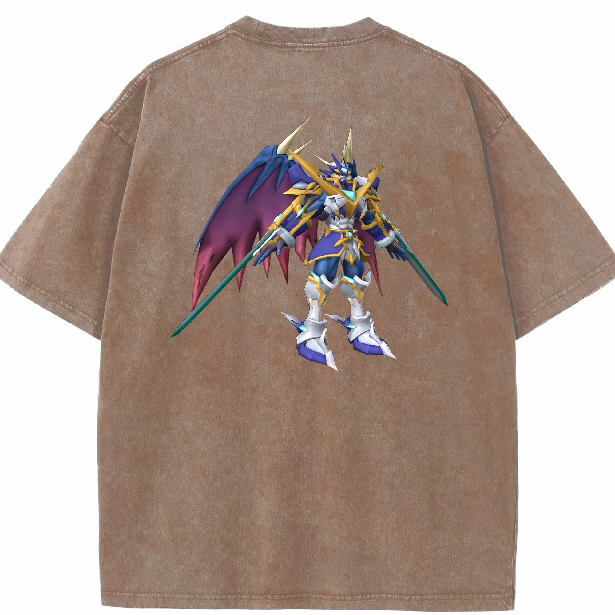 （画像用） Digimon デジタルモンスター/デジモン 綿100% ヴィンテージ風 半袖Tシャツ（背面プリント）