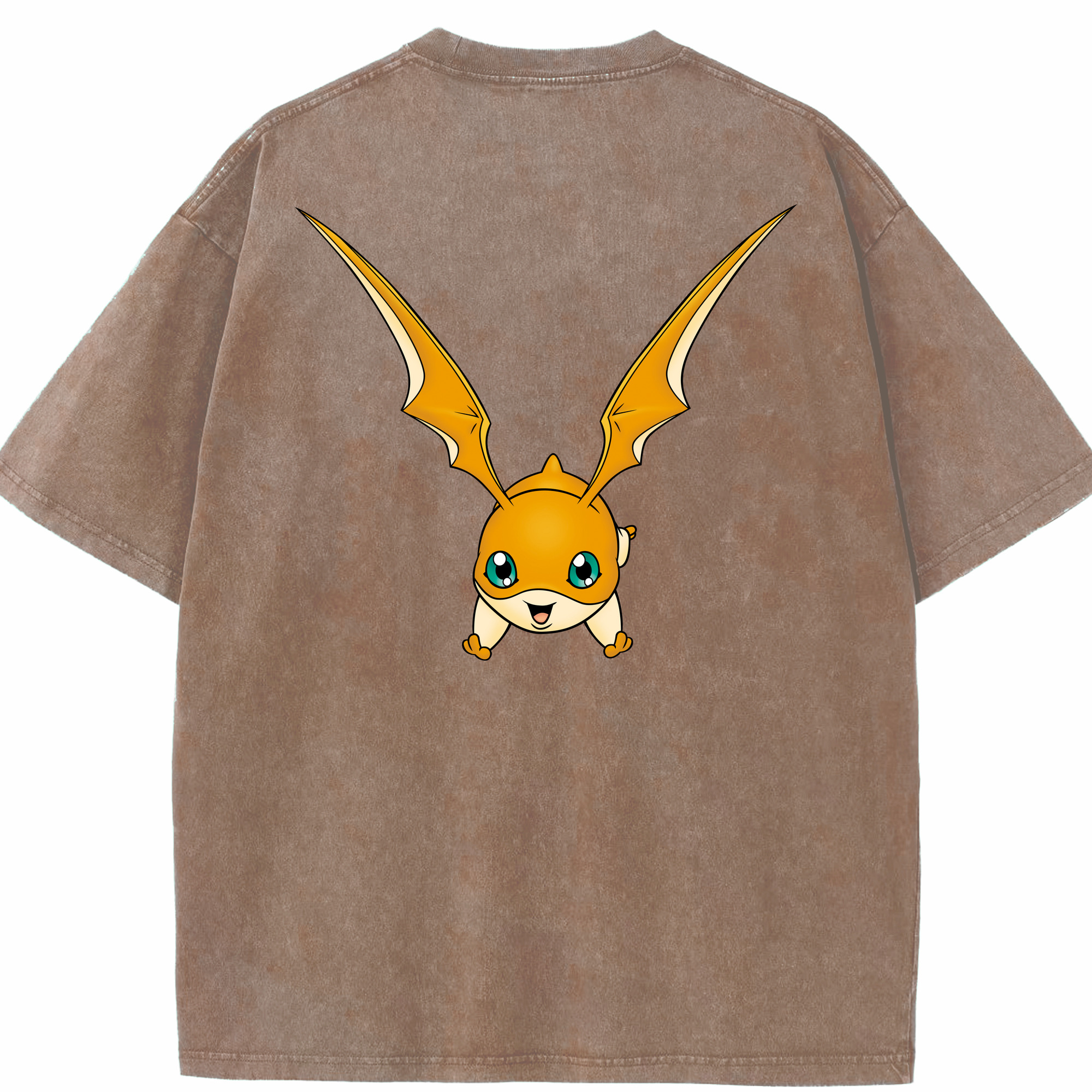 （画像用） Digimon デジタルモンスター/デジモン 綿100% ヴィンテージ風 半袖Tシャツ（背面プリント）