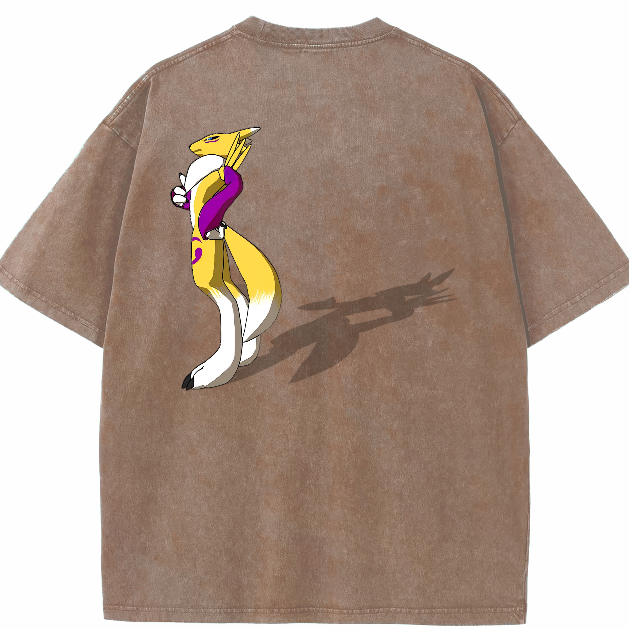 （画像用） Digimon デジタルモンスター/デジモン 綿100% ヴィンテージ風 半袖Tシャツ（背面プリント）