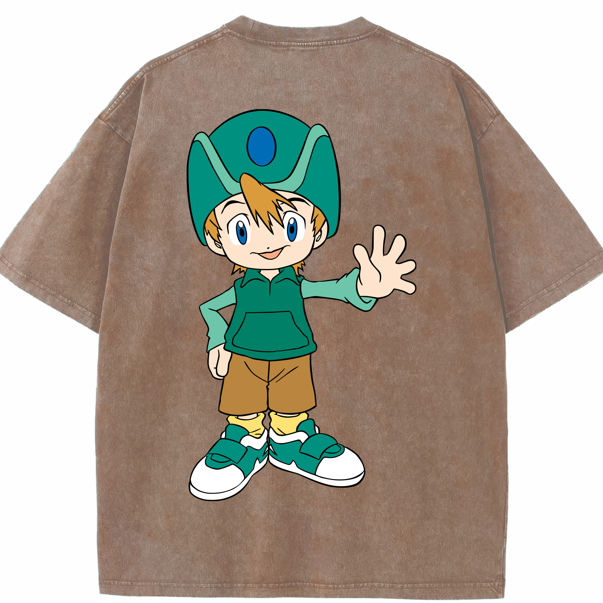 （画像用） Digimon デジタルモンスター/デジモン 綿100% ヴィンテージ風 半袖Tシャツ（背面プリント）