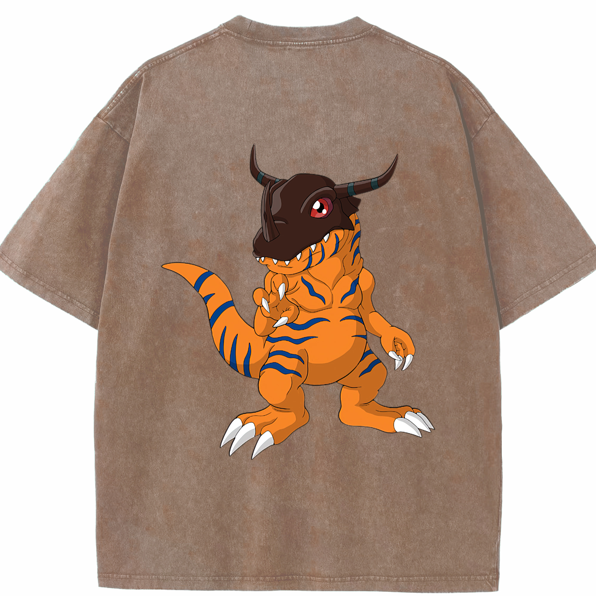 （画像用） Digimon デジタルモンスター/デジモン 綿100% ヴィンテージ風 半袖Tシャツ（背面プリント）