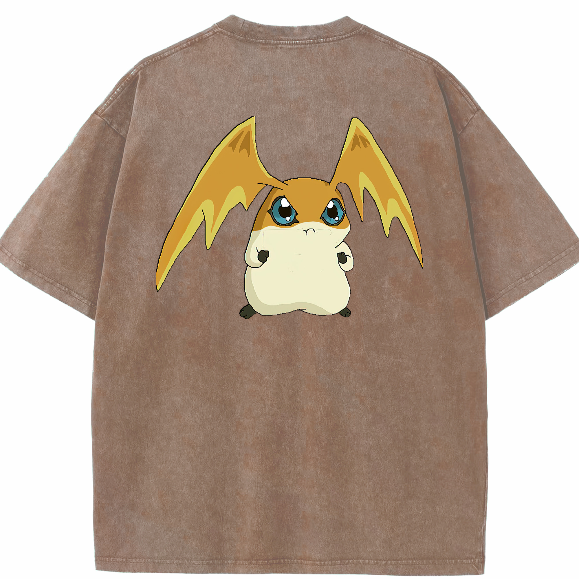 （画像用） Digimon デジタルモンスター/デジモン 綿100% ヴィンテージ風 半袖Tシャツ（背面プリント）