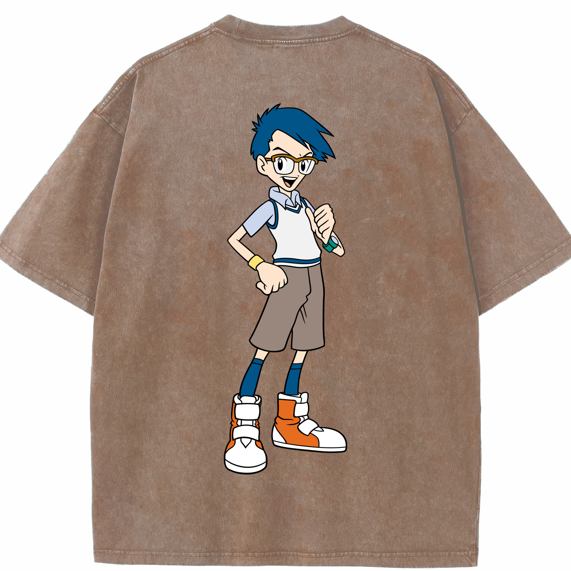 （画像用） Digimon デジタルモンスター/デジモン 綿100% ヴィンテージ風 半袖Tシャツ（背面プリント）