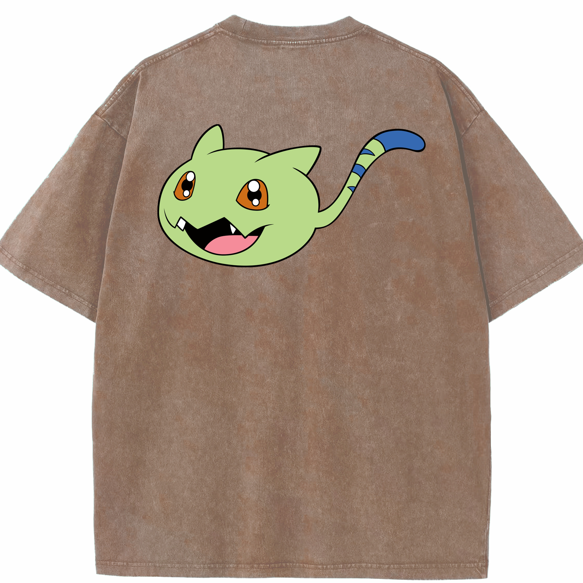 （画像用） Digimon デジタルモンスター/デジモン 綿100% ヴィンテージ風 半袖Tシャツ（背面プリント）