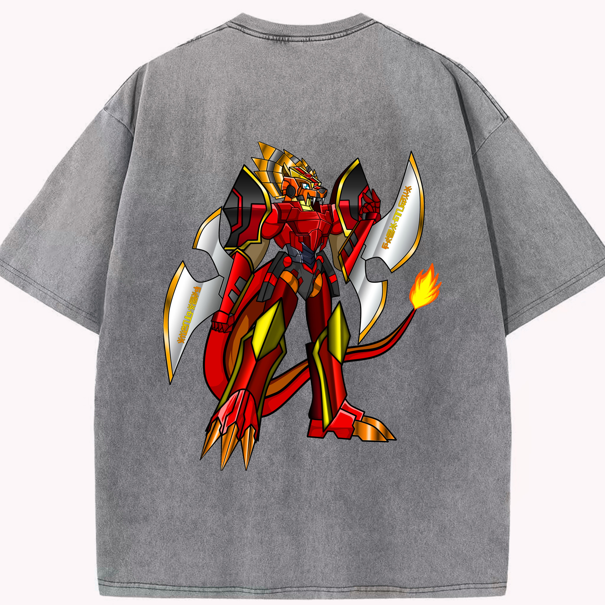 （画像用） Digimon デジタルモンスター/デジモン 綿100% ヴィンテージ風 半袖Tシャツ（背面プリント）