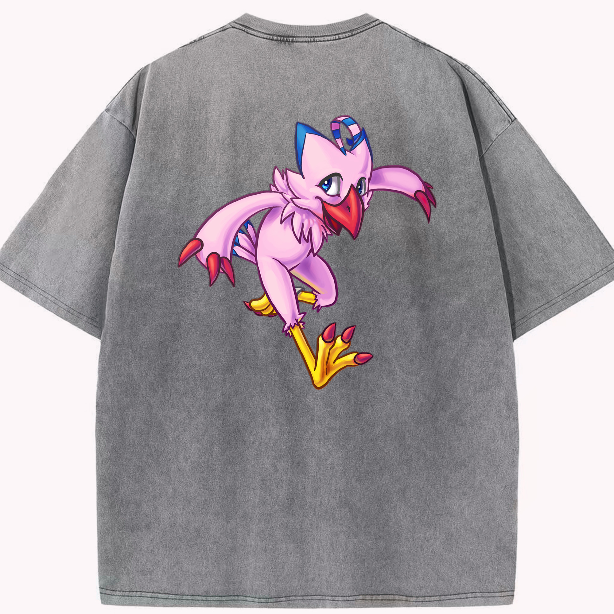 （画像用） Digimon デジタルモンスター/デジモン 綿100% ヴィンテージ風 半袖Tシャツ（背面プリント）