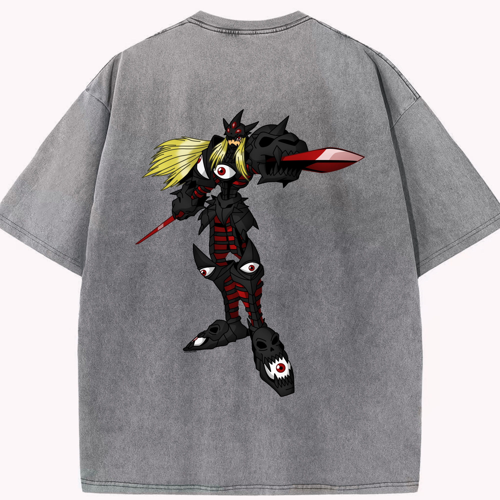 （画像用） Digimon デジタルモンスター/デジモン 綿100% ヴィンテージ風 半袖Tシャツ（背面プリント）