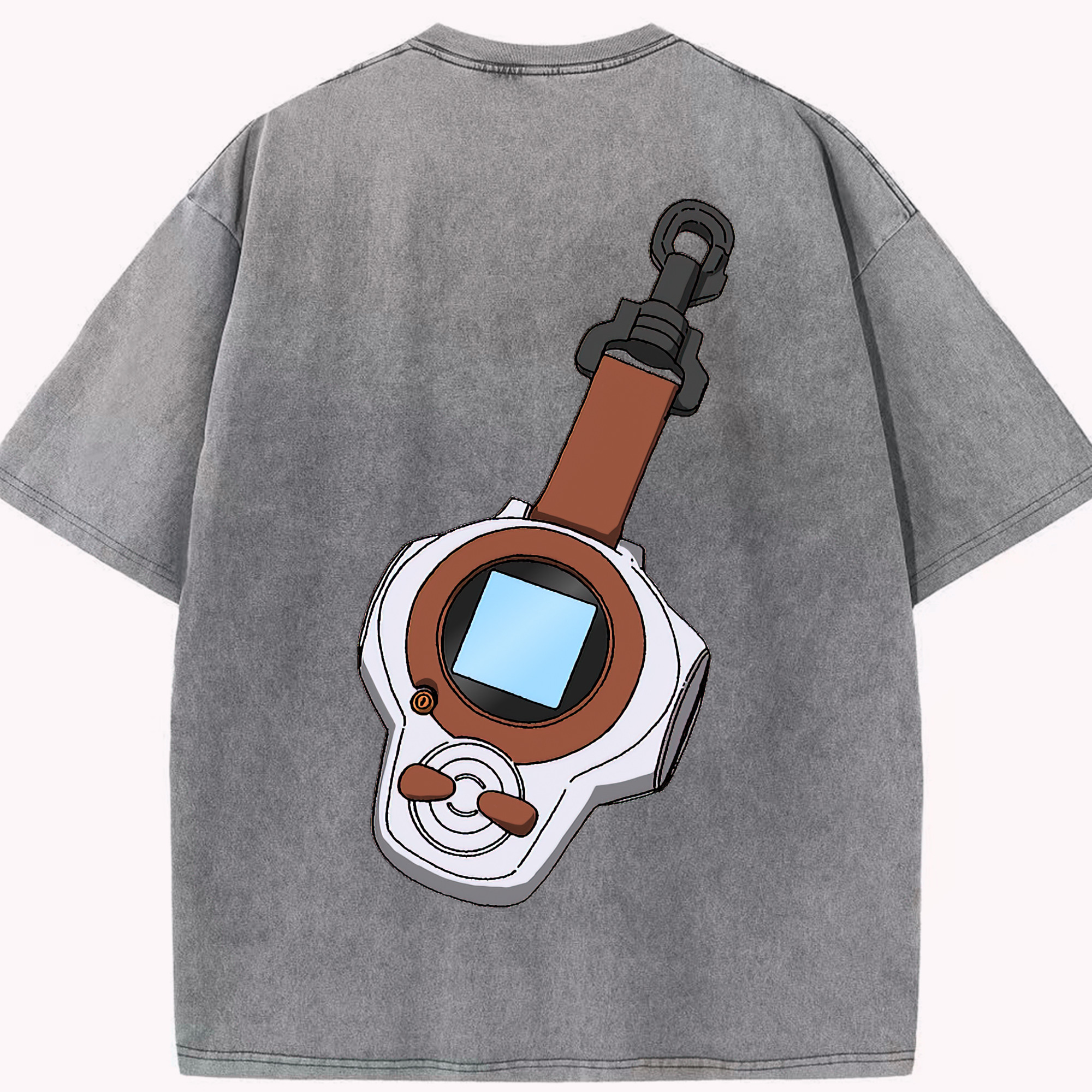 （画像用） Digimon デジタルモンスター/デジモン 綿100% ヴィンテージ風 半袖Tシャツ（背面プリント）