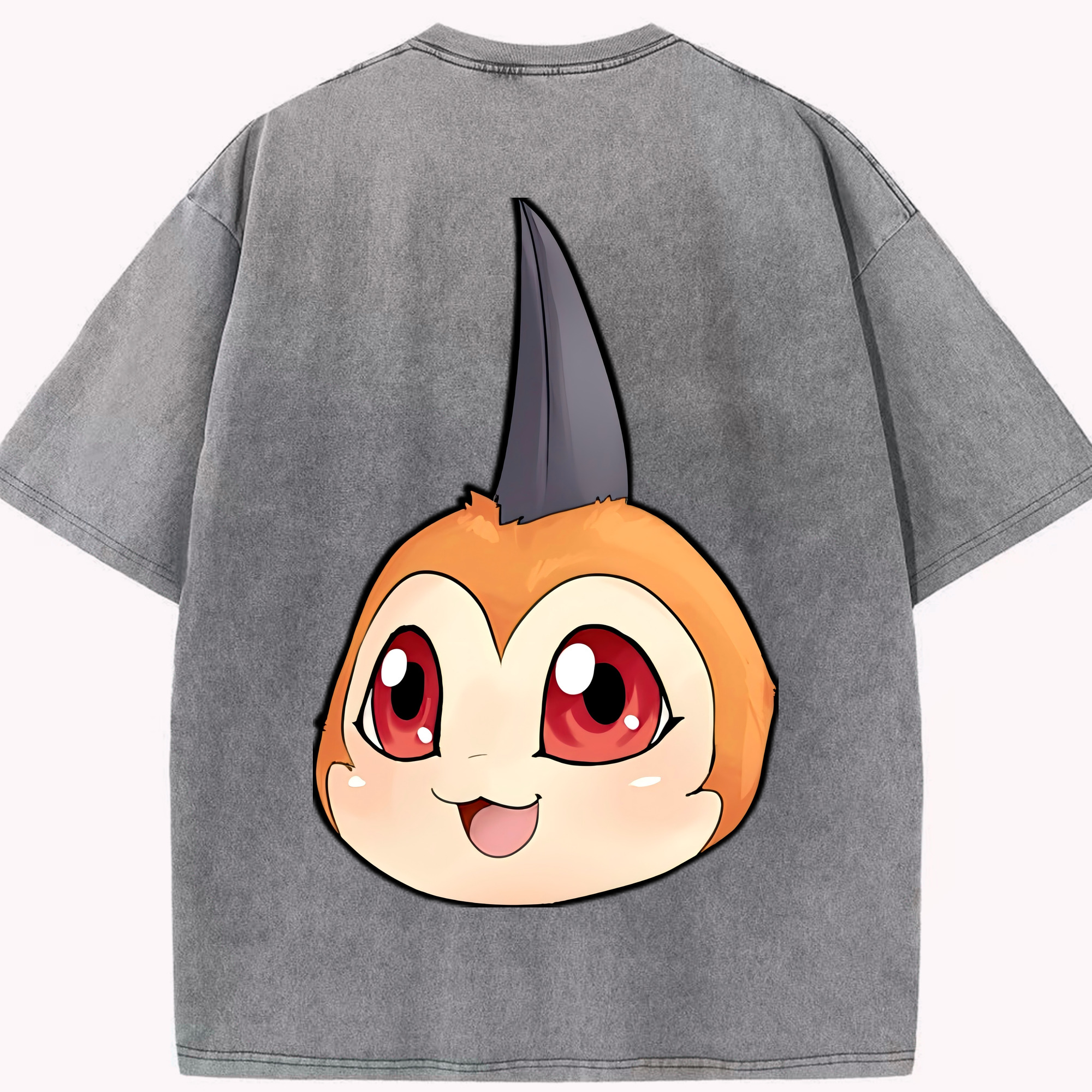 （画像用） Digimon デジタルモンスター/デジモン 綿100% ヴィンテージ風 半袖Tシャツ（背面プリント）