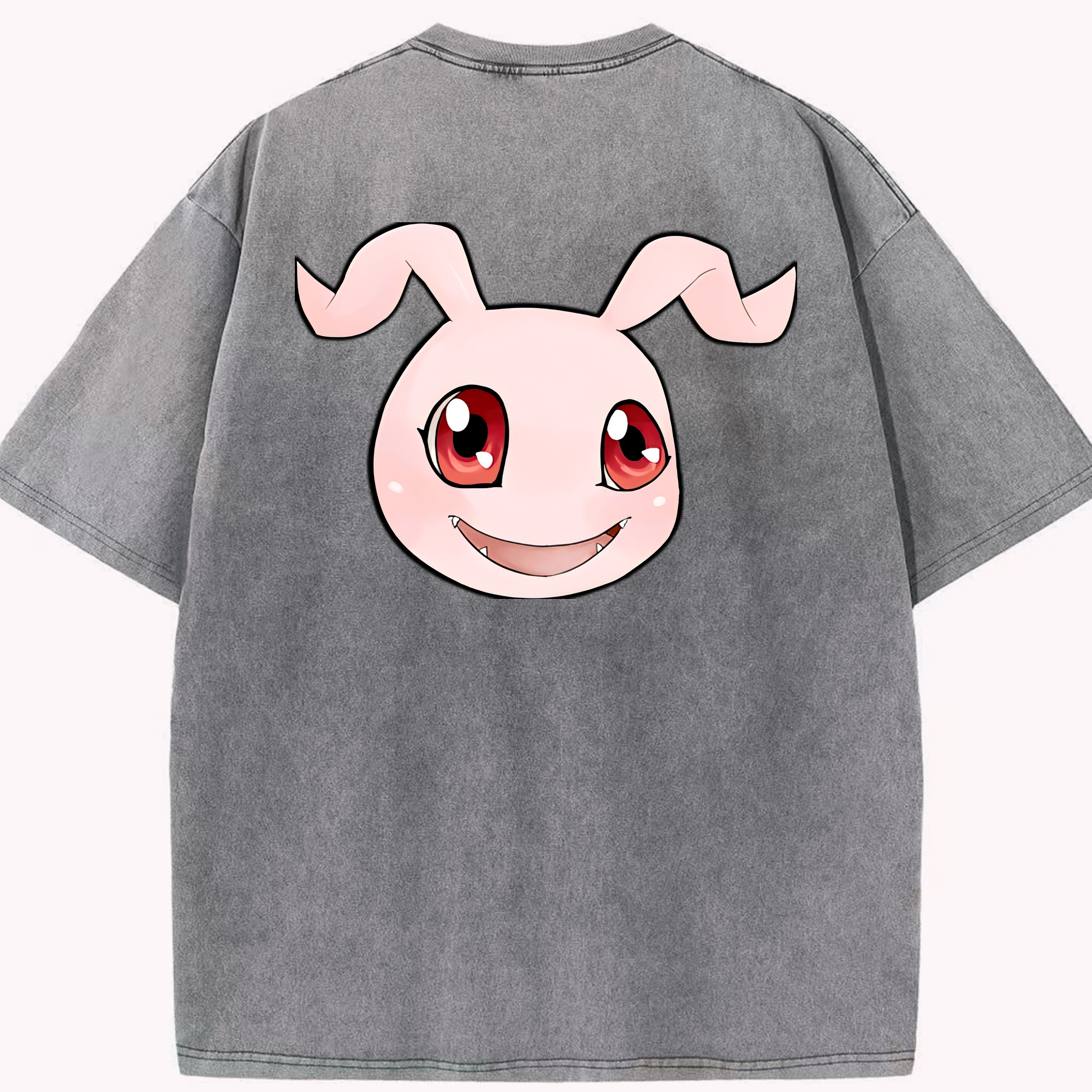 （画像用） Digimon デジタルモンスター/デジモン 綿100% ヴィンテージ風 半袖Tシャツ（背面プリント）
