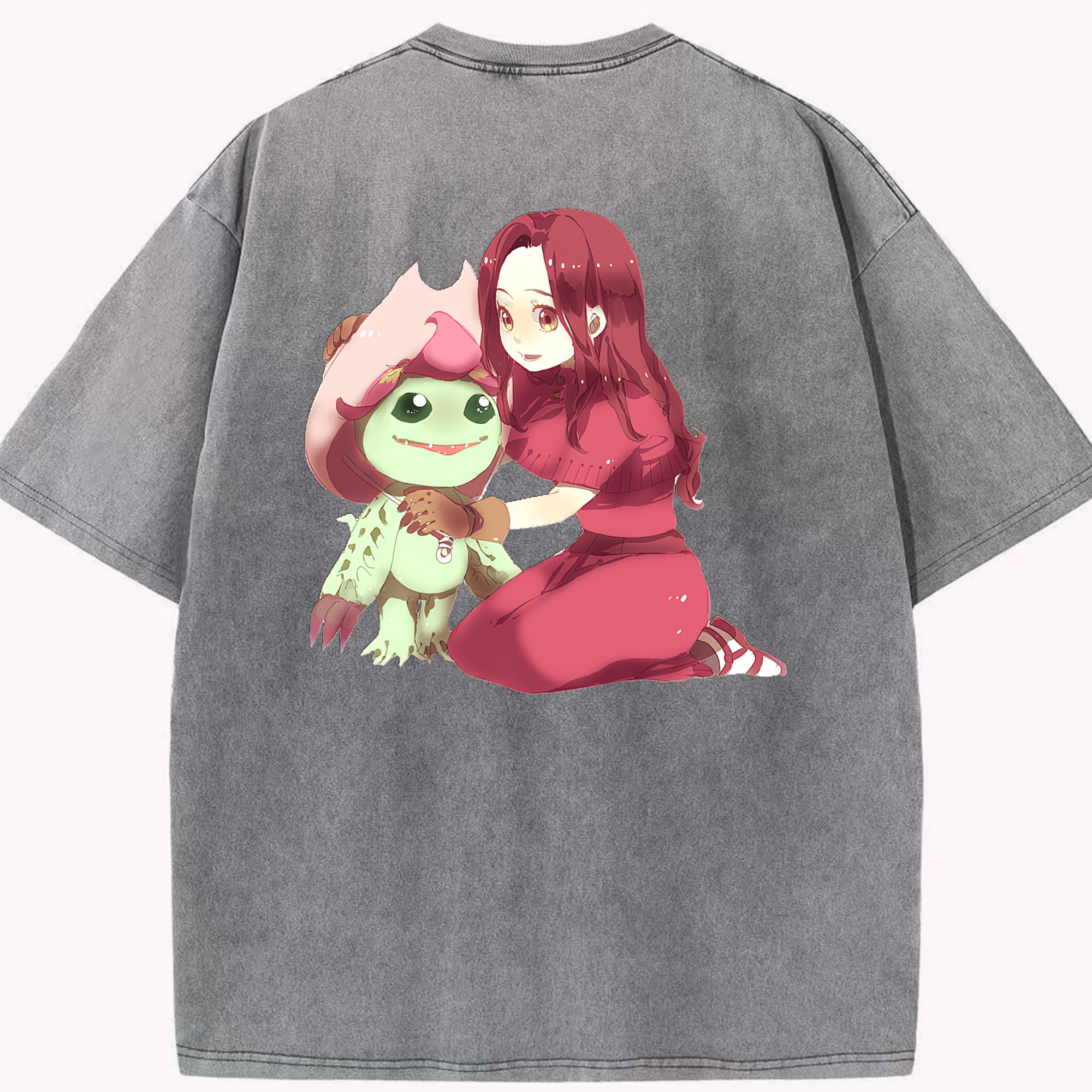 （画像用） Digimon デジタルモンスター/デジモン 綿100% ヴィンテージ風 半袖Tシャツ（背面プリント）