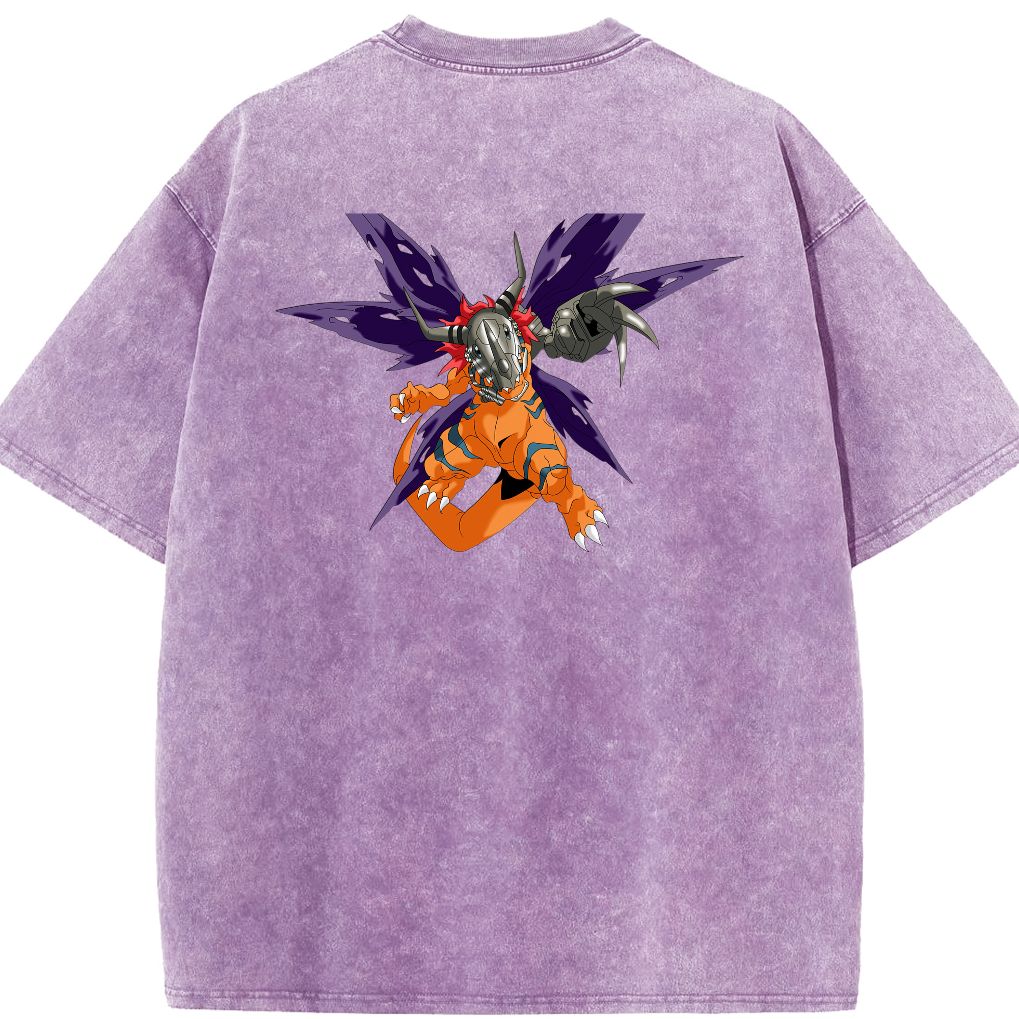（画像用） Digimon デジタルモンスター/デジモン 綿100% ヴィンテージ風 半袖Tシャツ（背面プリント）