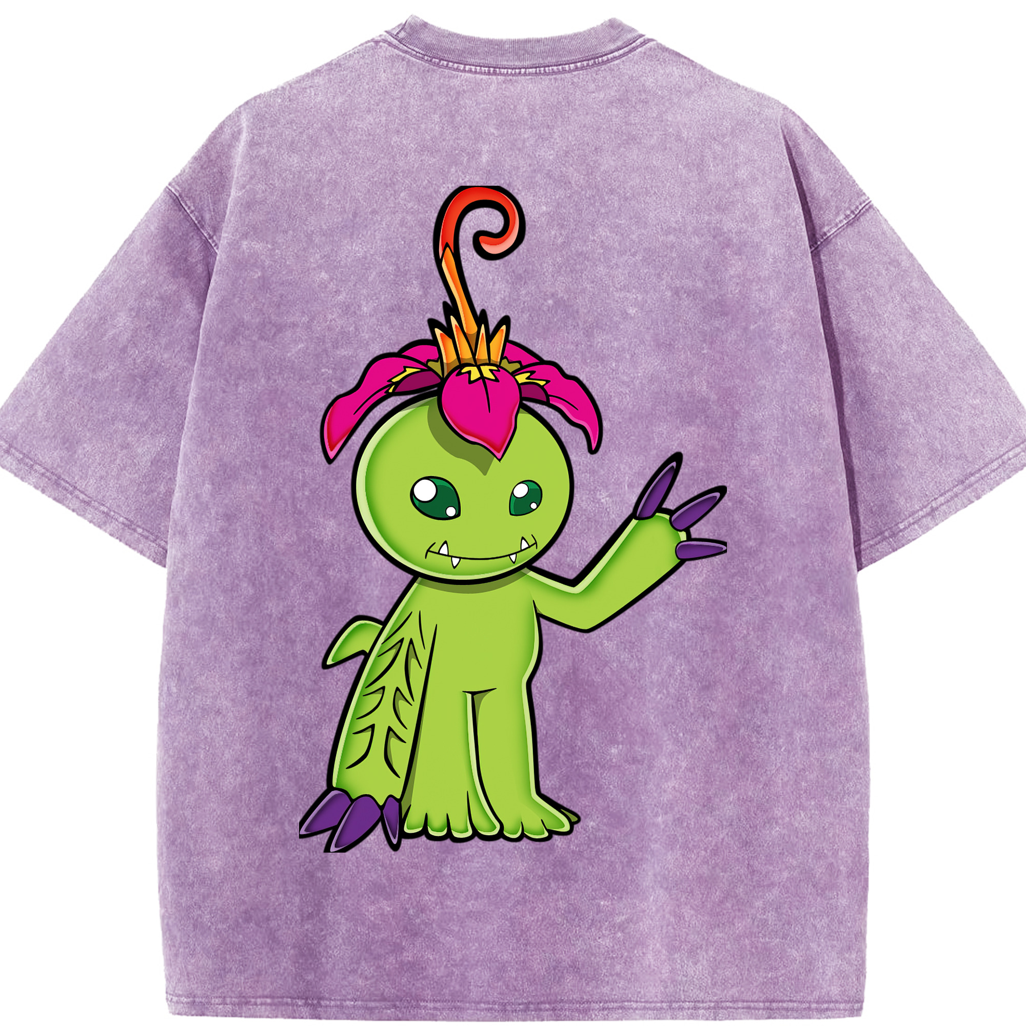 （画像用） Digimon デジタルモンスター/デジモン 綿100% ヴィンテージ風 半袖Tシャツ（背面プリント）