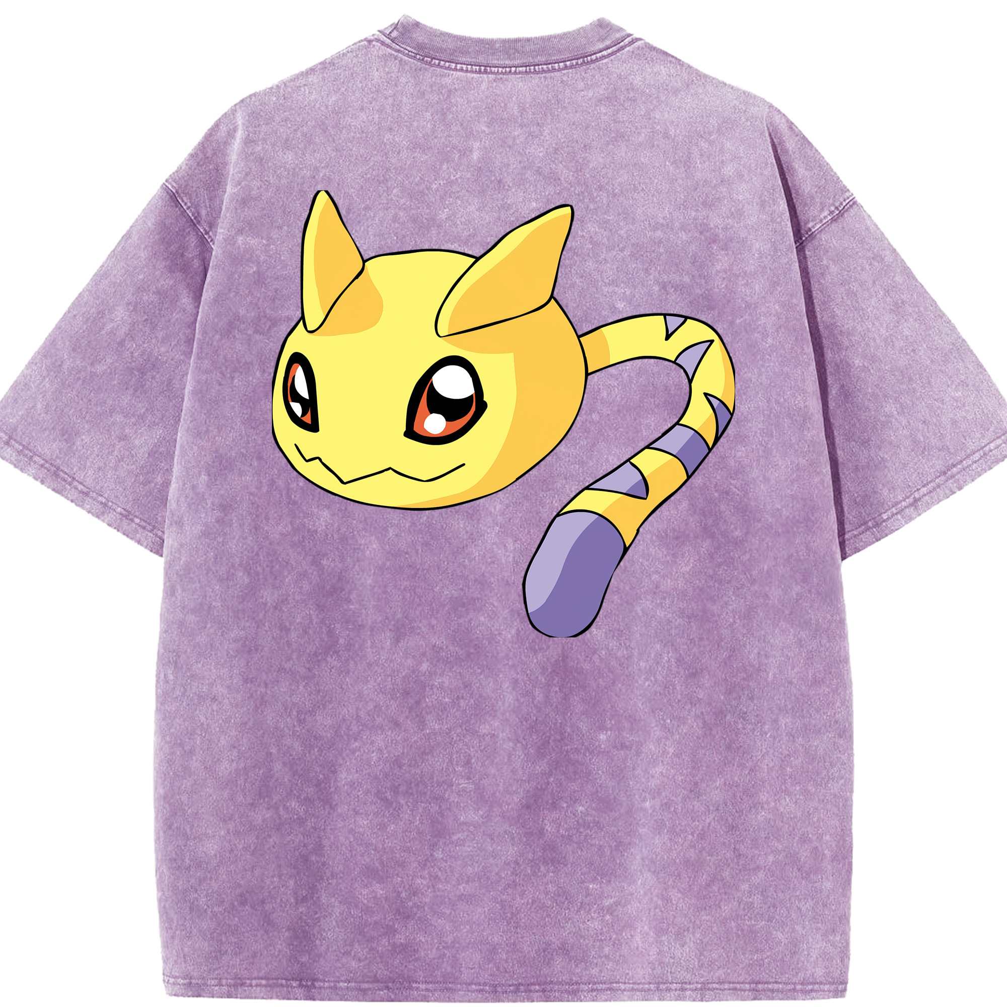 （画像用） Digimon デジタルモンスター/デジモン 綿100% ヴィンテージ風 半袖Tシャツ（背面プリント）