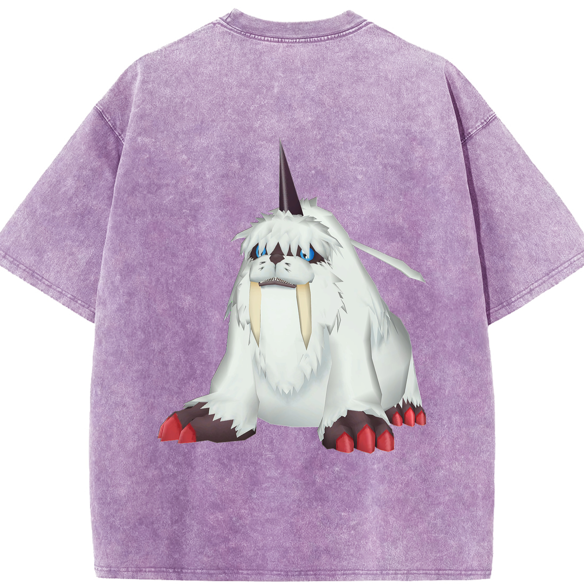 （画像用） Digimon デジタルモンスター/デジモン 綿100% ヴィンテージ風 半袖Tシャツ（背面プリント）