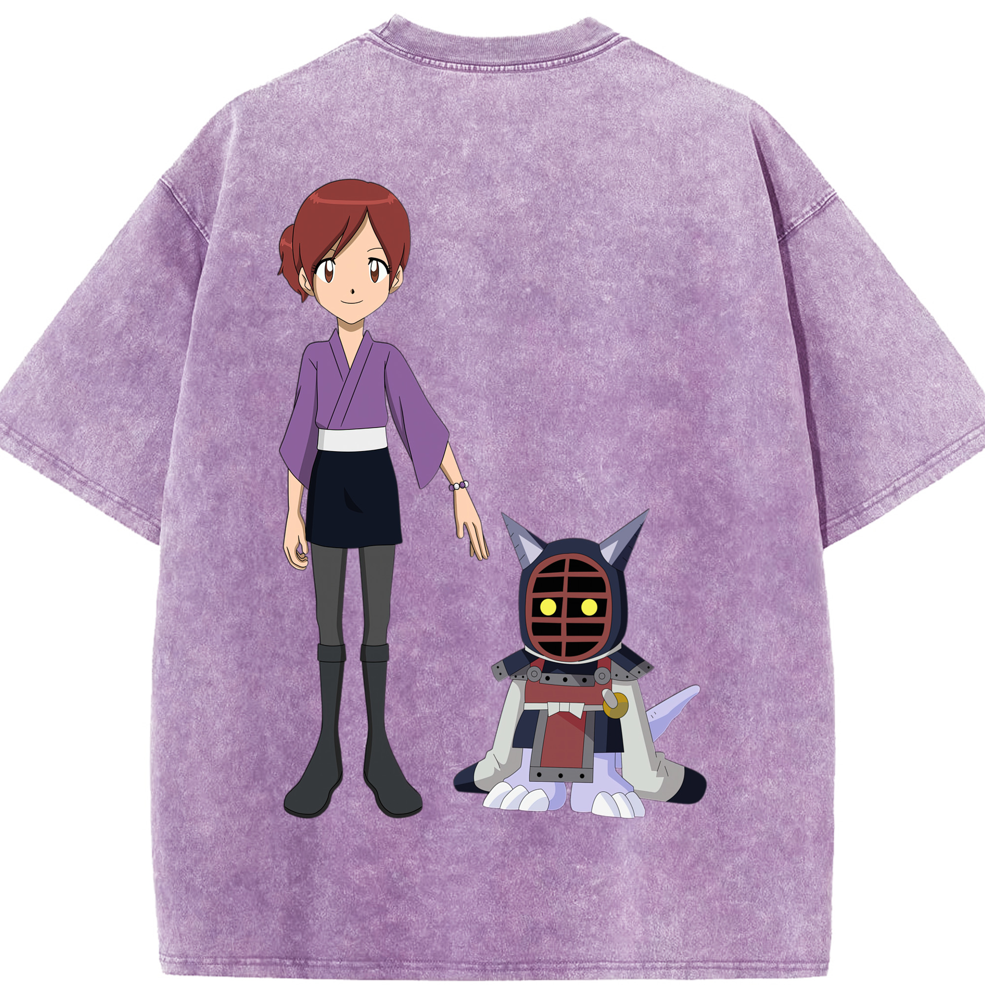 （画像用） Digimon デジタルモンスター/デジモン 綿100% ヴィンテージ風 半袖Tシャツ（背面プリント）
