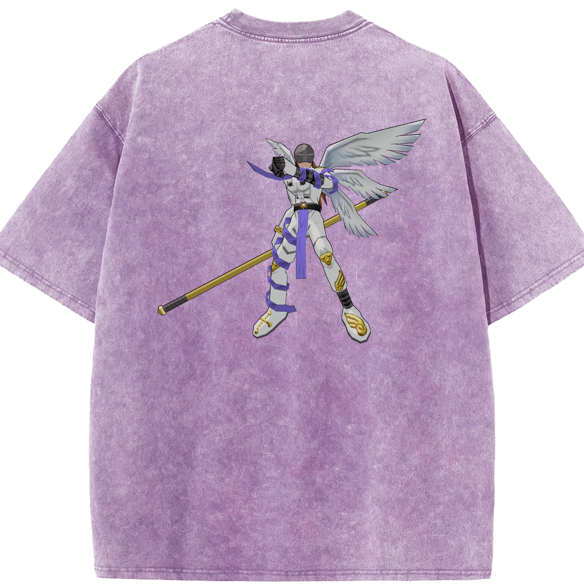 （画像用） Digimon デジタルモンスター/デジモン 綿100% ヴィンテージ風 半袖Tシャツ（背面プリント）
