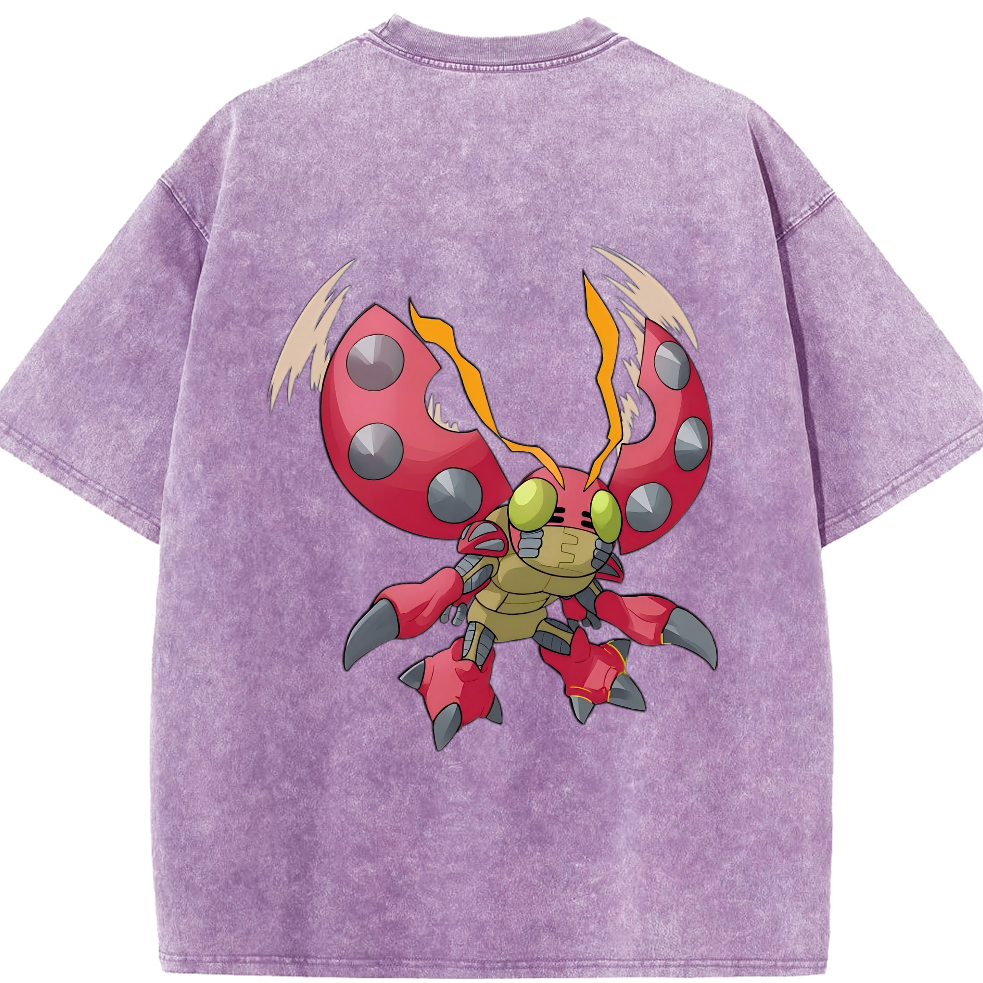 （画像用） Digimon デジタルモンスター/デジモン 綿100% ヴィンテージ風 半袖Tシャツ（背面プリント）