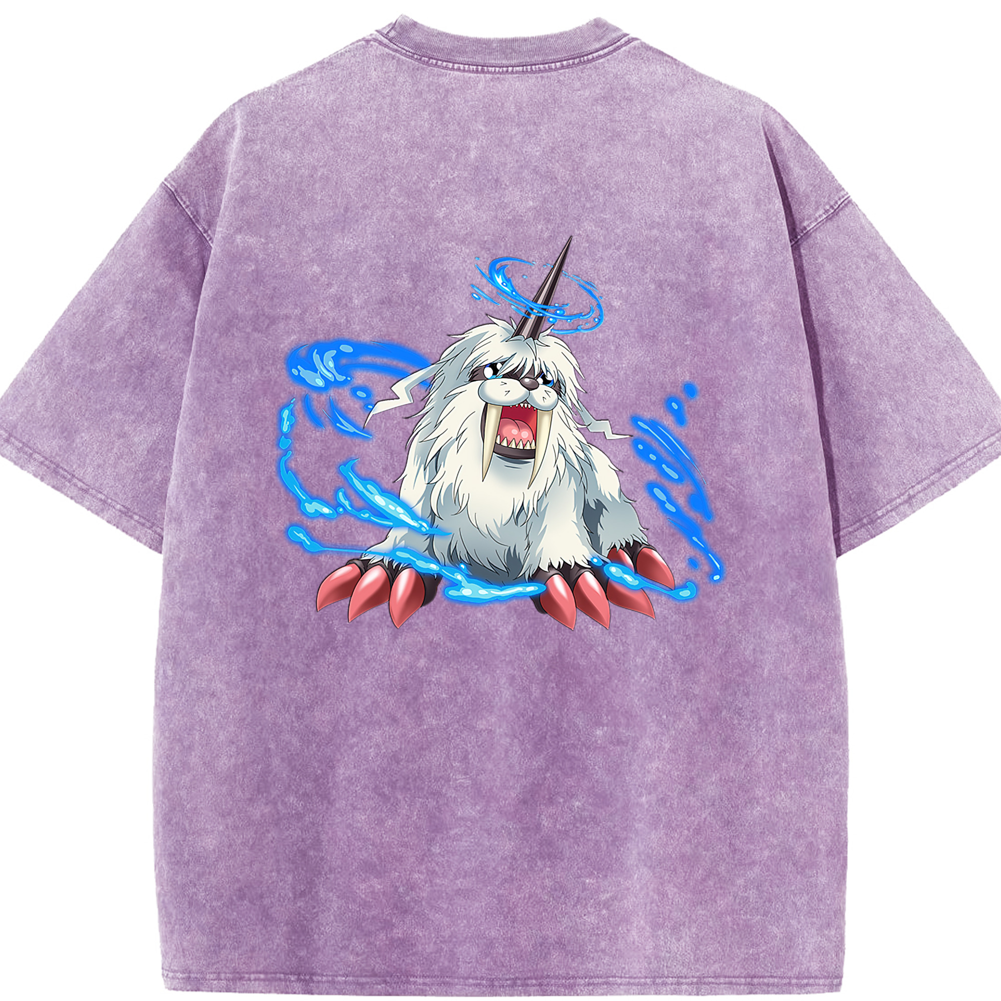 （画像用） Digimon デジタルモンスター/デジモン 綿100% ヴィンテージ風 半袖Tシャツ（背面プリント）