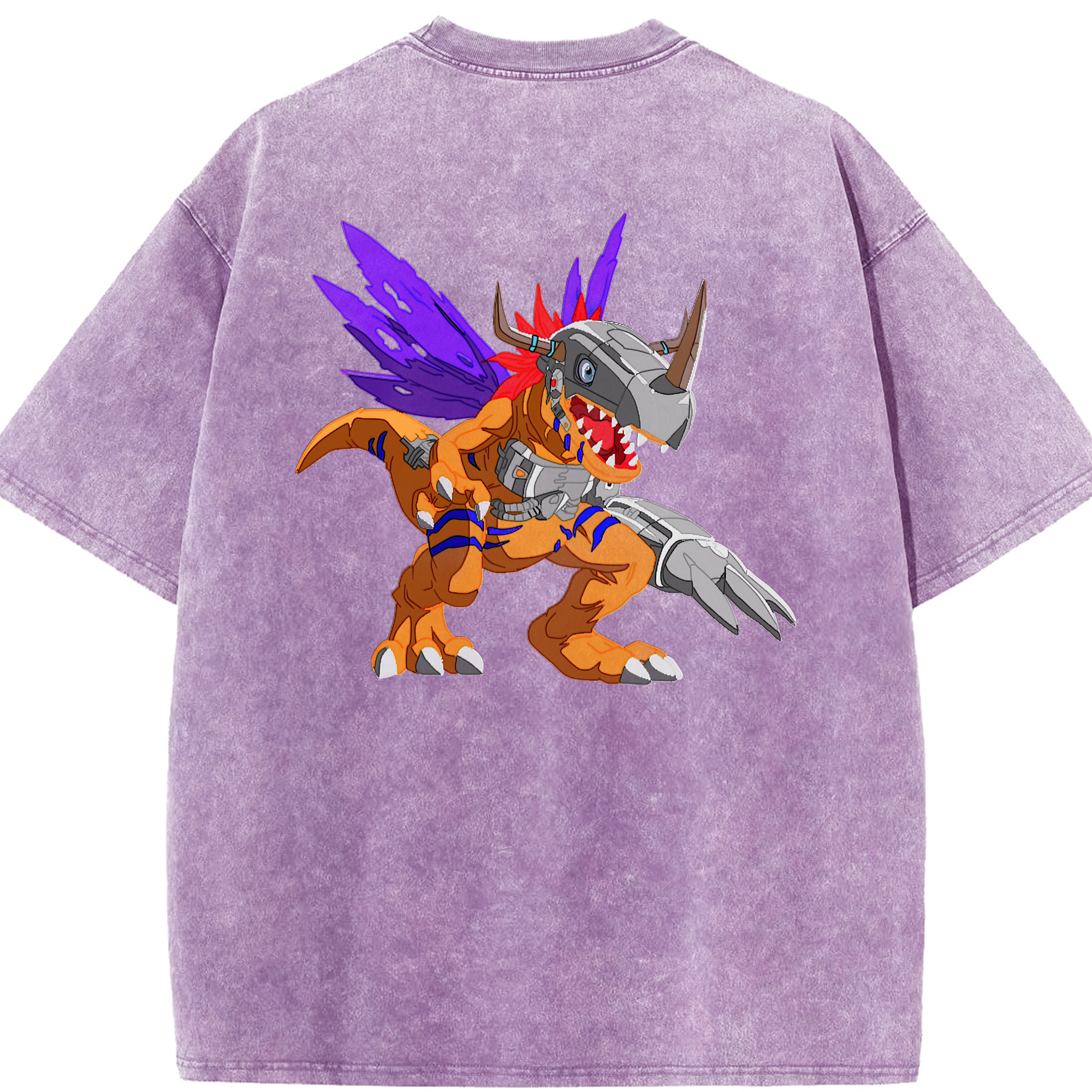 （画像用） Digimon デジタルモンスター/デジモン 綿100% ヴィンテージ風 半袖Tシャツ（背面プリント）