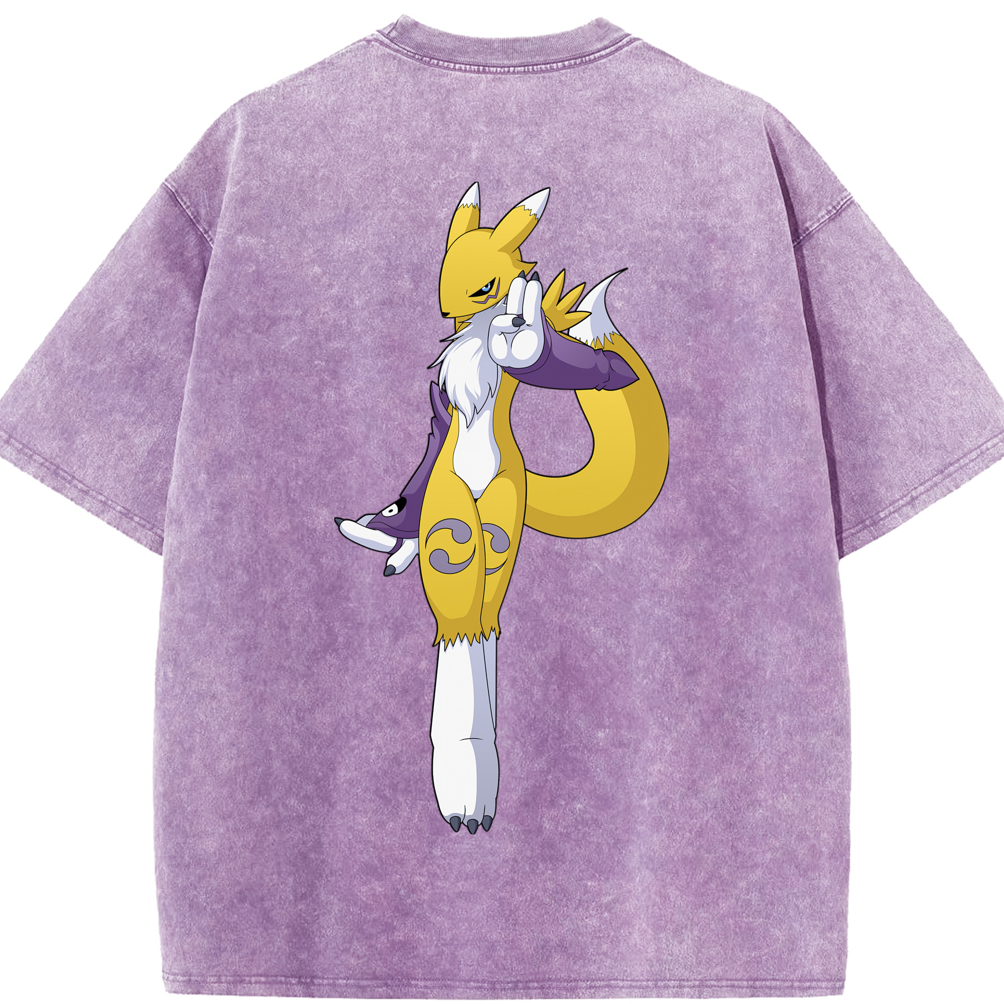 （画像用） Digimon デジタルモンスター/デジモン 綿100% ヴィンテージ風 半袖Tシャツ（背面プリント）