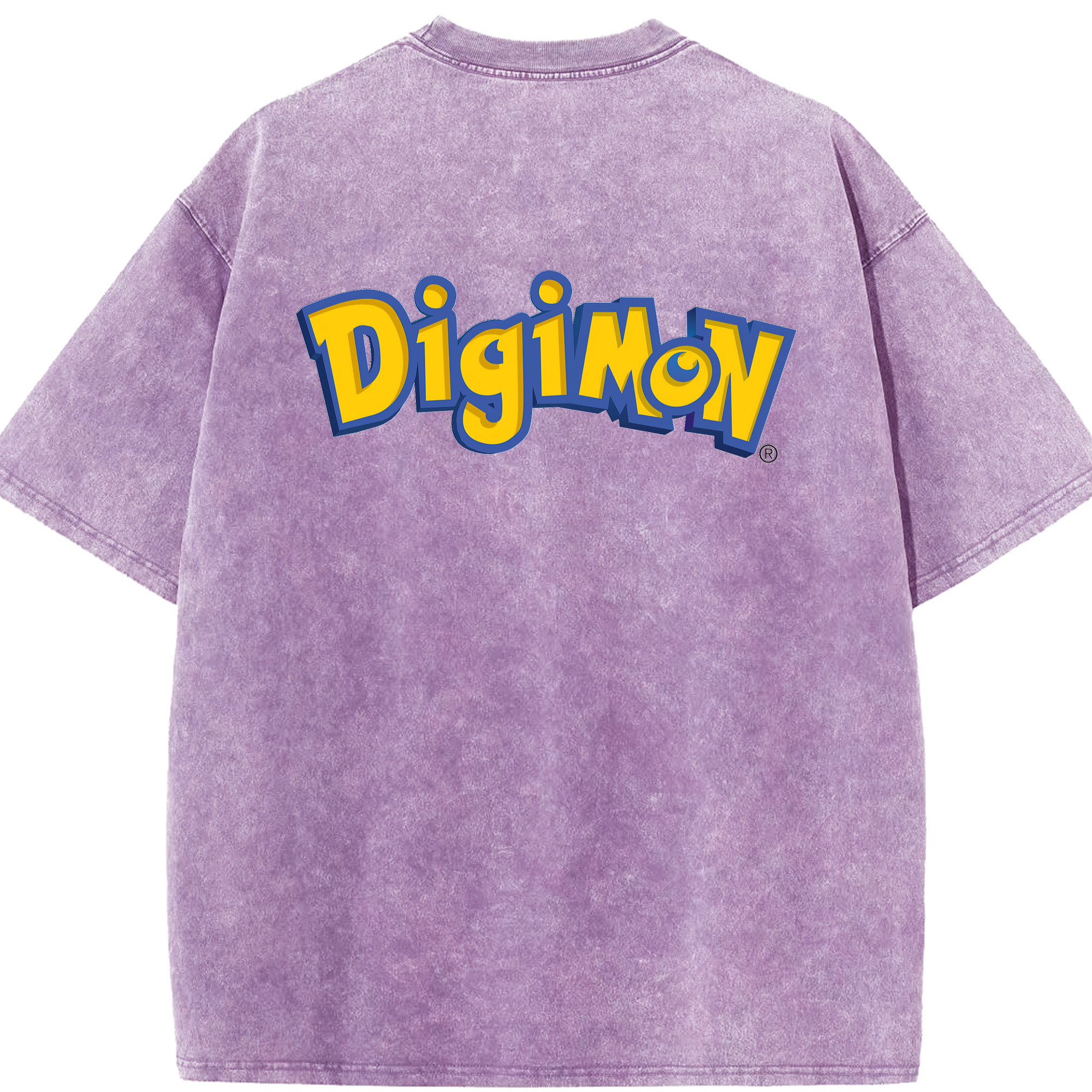（画像用） Digimon デジタルモンスター/デジモン 綿100% ヴィンテージ風 半袖Tシャツ（背面プリント）