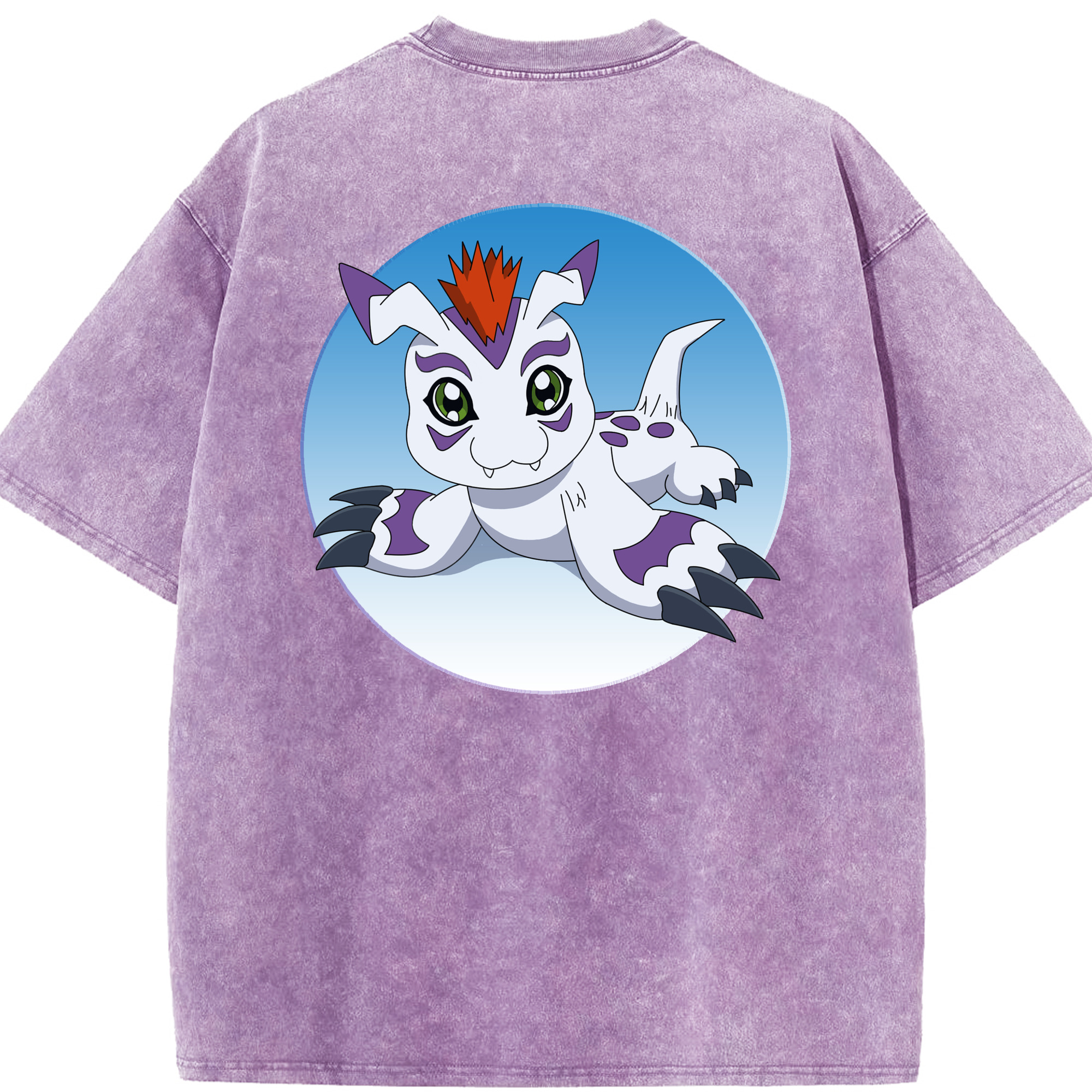 （画像用） Digimon デジタルモンスター/デジモン 綿100% ヴィンテージ風 半袖Tシャツ（背面プリント）
