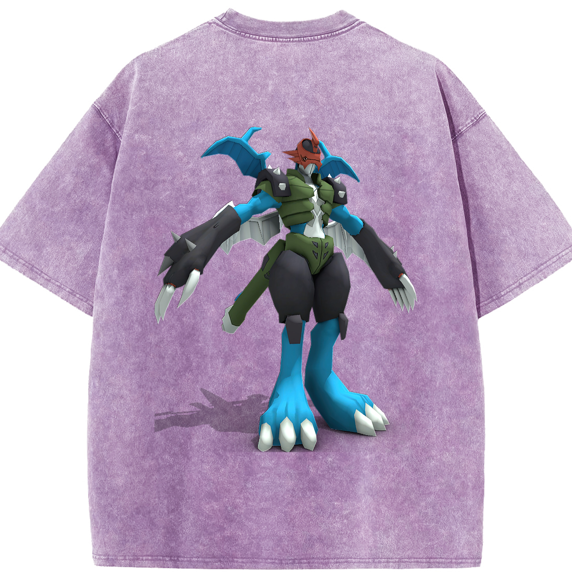 （画像用） Digimon デジタルモンスター/デジモン 綿100% ヴィンテージ風 半袖Tシャツ（背面プリント）
